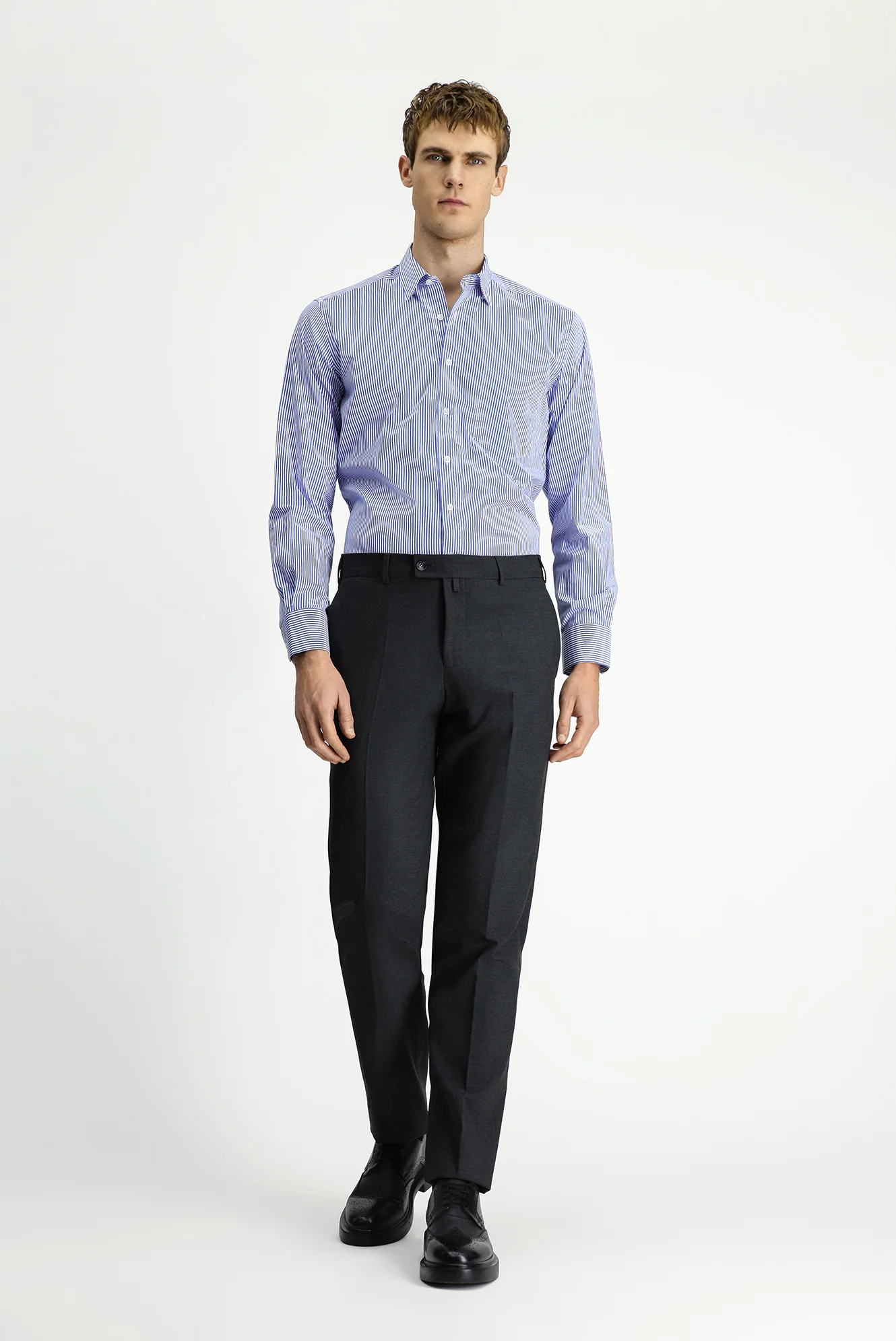 Koyu Antrasit 6 Drop Regular Fit Standart Kesim Klasik Kumaş Pantolon - Image 2