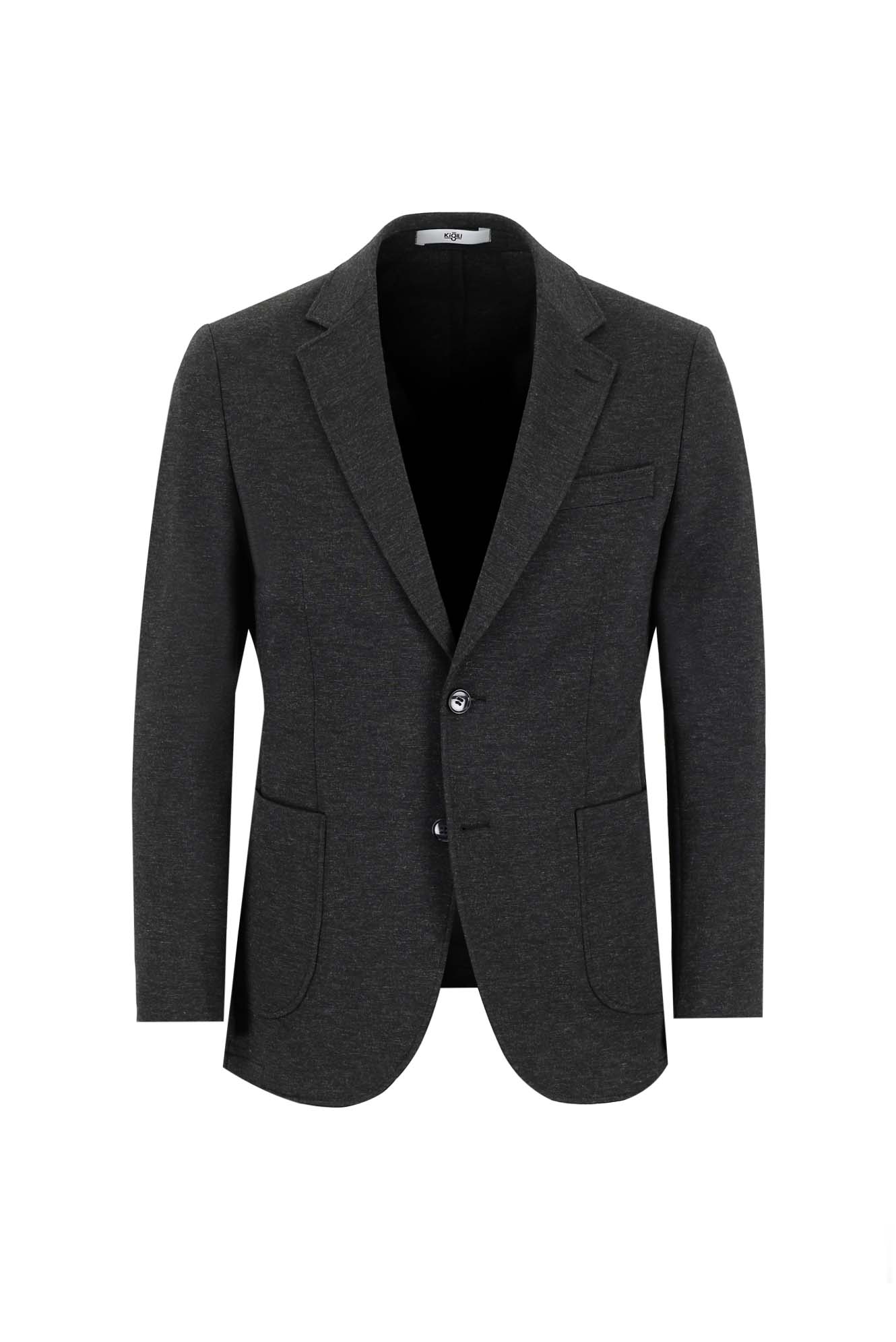 Koyu Antrasit 7 Drop Slim Fit Dar Kesim Takım Elbise - Image 2