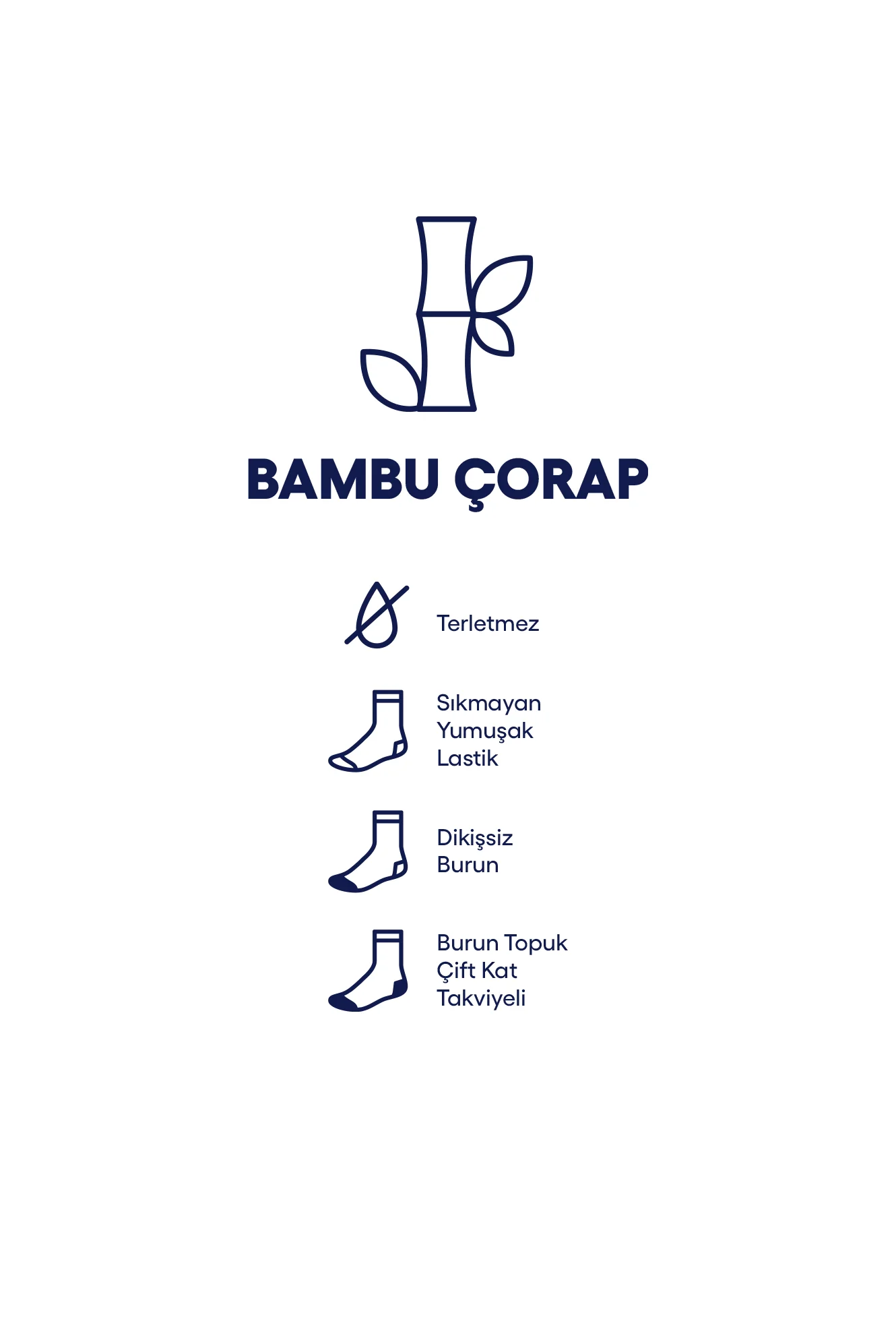 Koyu Antrasit Melanj 2'li Bambu Karışımlı Likralı Esnek Düz Çorap Seti - Image 3