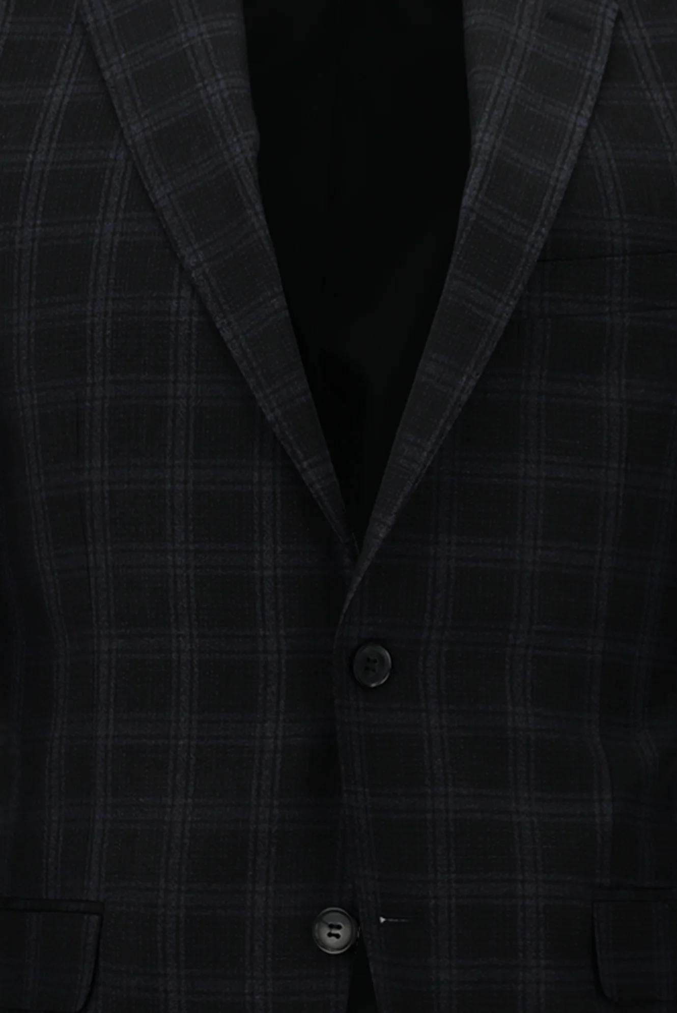 Koyu Antrasit 6 Drop Regular Fit Standart Kesim Ekose Takım Elbise - Image 4
