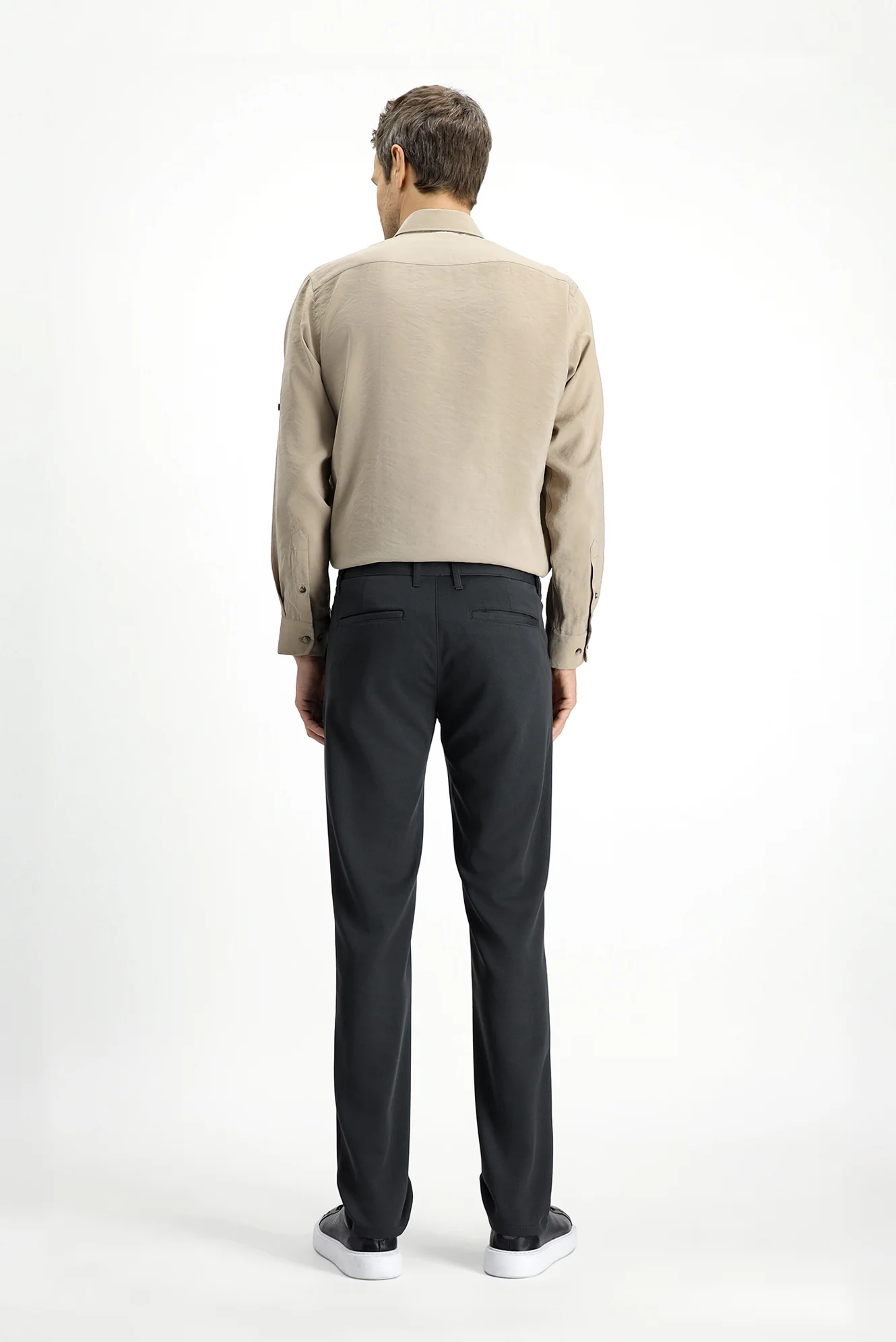 Koyu Antrasit Regular Fit Standart Kesim 4 Mevsim Esnek Chino Spor Pantolon - Image 4