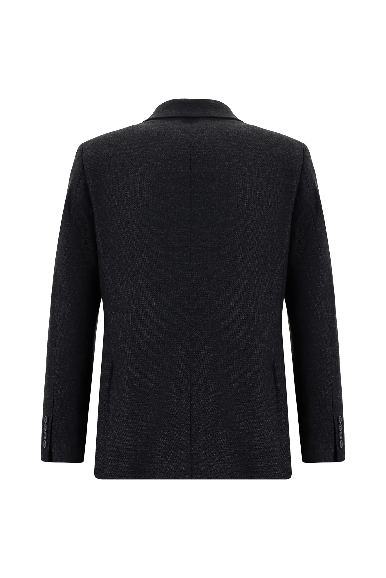 Koyu Antrasit 6 Drop Regular Fit Standart Kesim Desenli Takım Elbise - Image 3