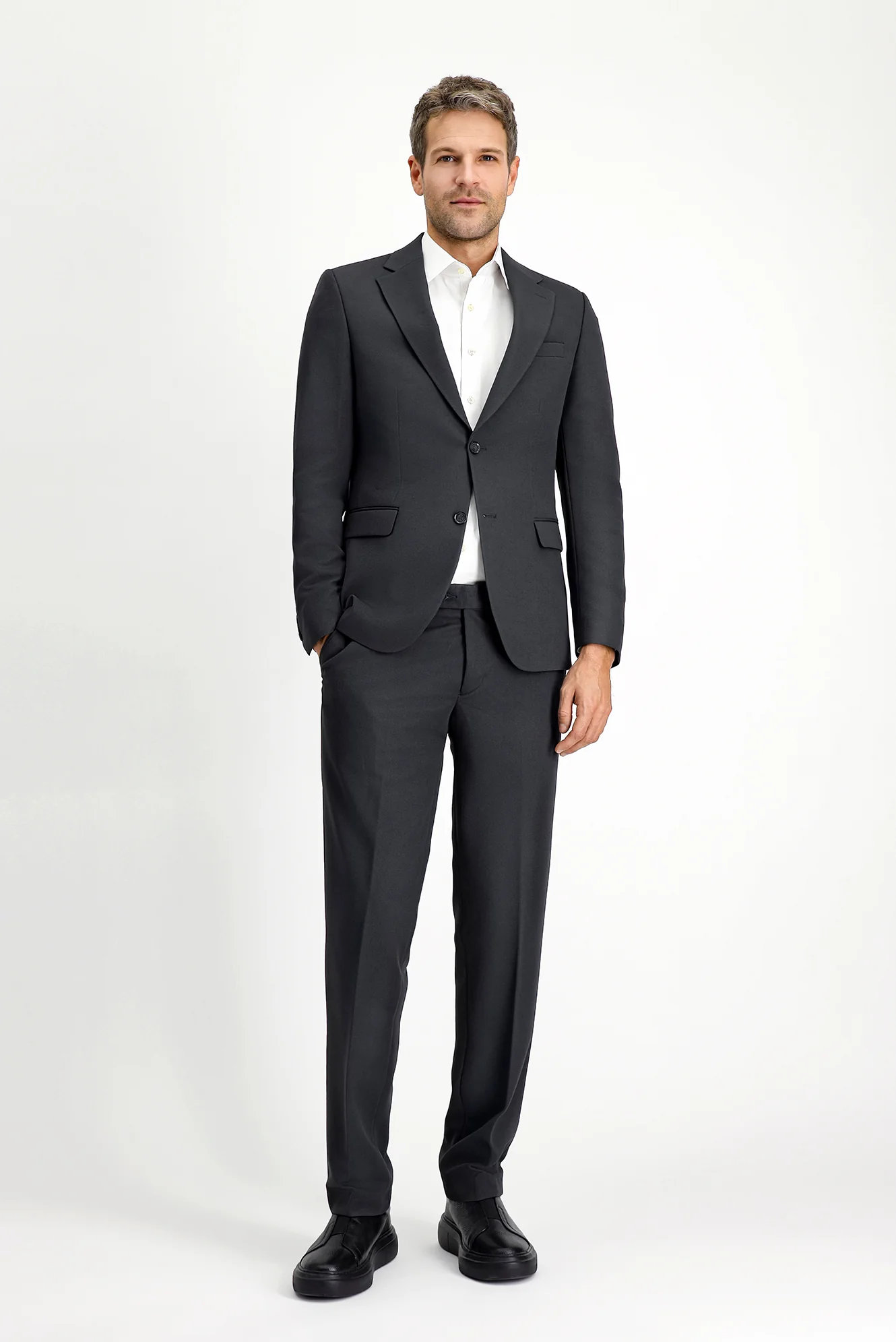 Koyu Antrasit 6 Drop Regular Fit Standart Kesim Mevsimlik Takım Elbise - Image 4