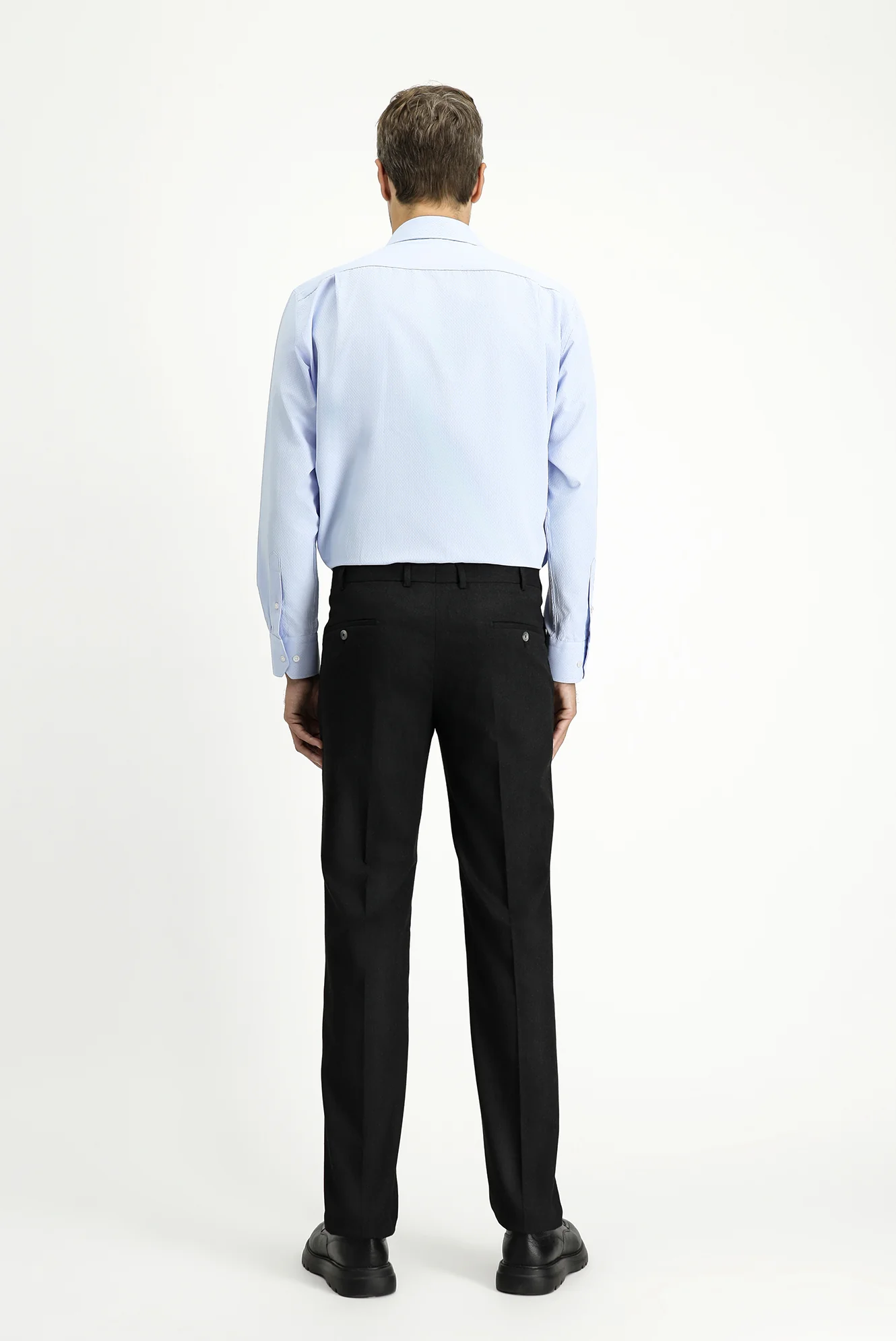Koyu Antrasit 6 Drop Regular Fit Standart Kesim Likralı Pileli Klasik Kumaş Pantolon - Image 4