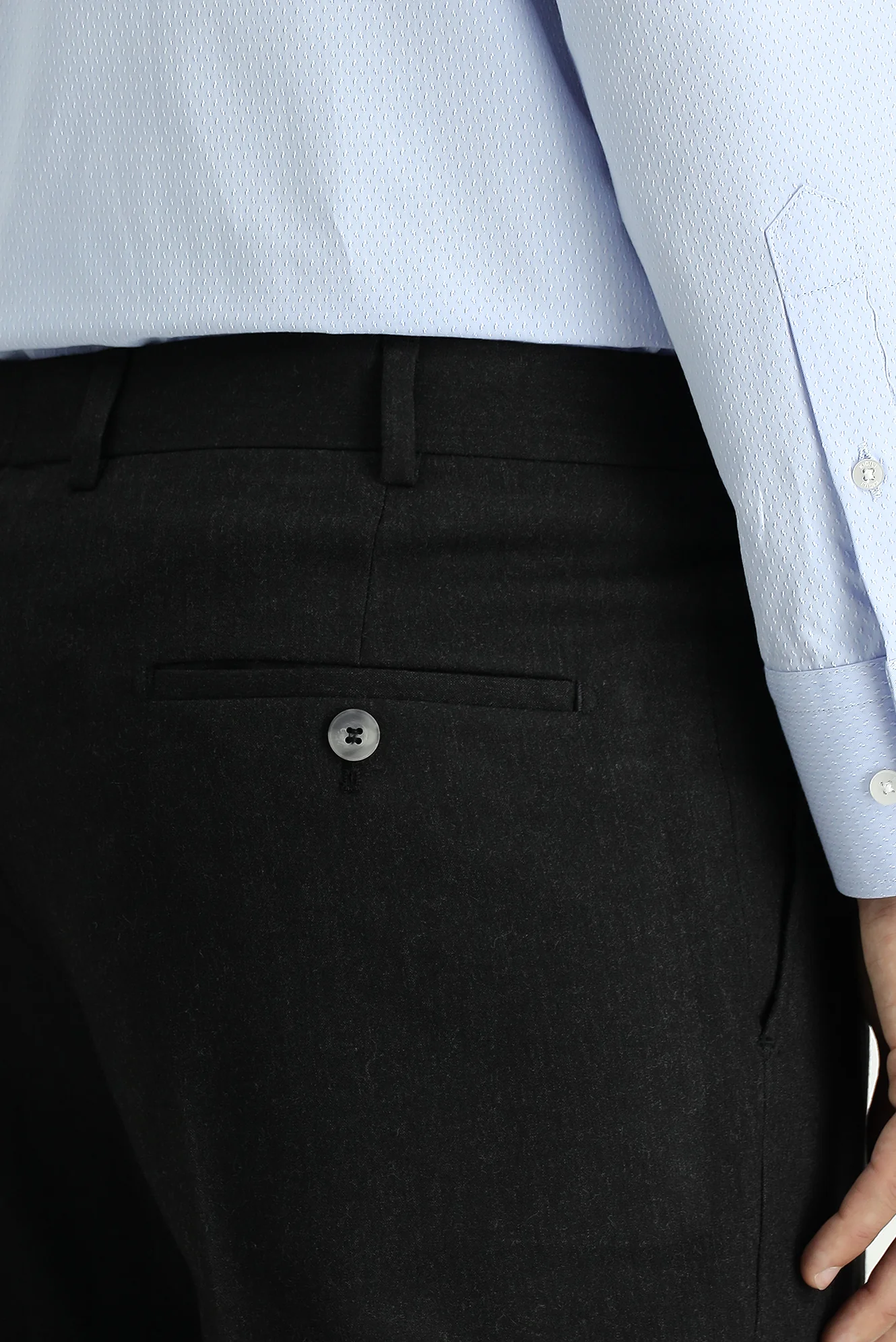 Koyu Antrasit 6 Drop Regular Fit Standart Kesim Likralı Pileli Klasik Kumaş Pantolon - Image 5