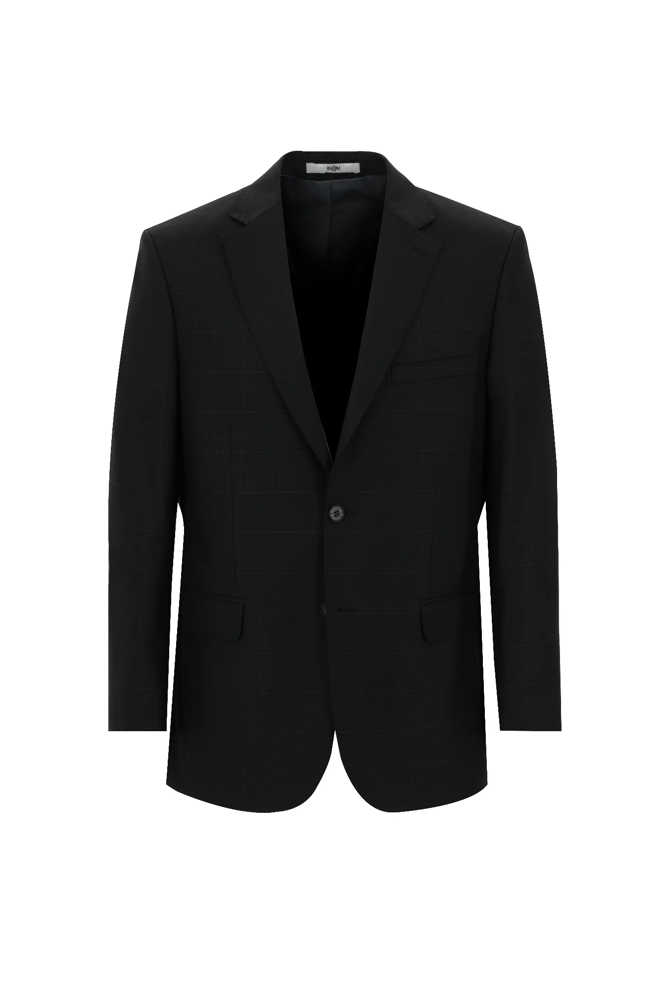 Koyu Antrasit 4 Drop Relaxed Fit Rahat Kesim Kareli Takım Elbise - Image 2