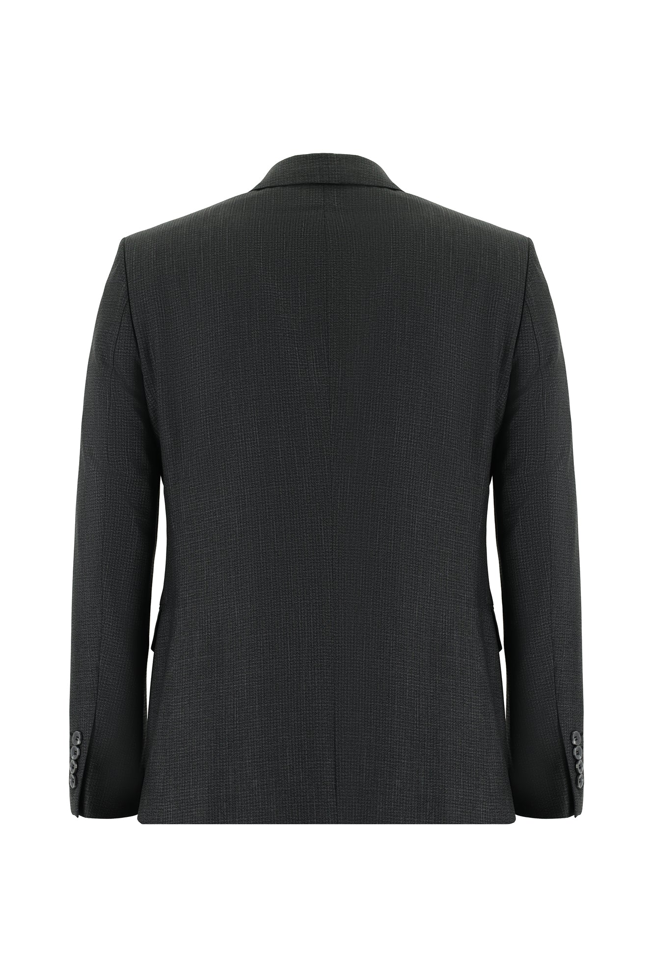 Koyu Antrasit 4 Drop Relaxed Fit Rahat Kesim Desenli Takım Elbise - Image 3