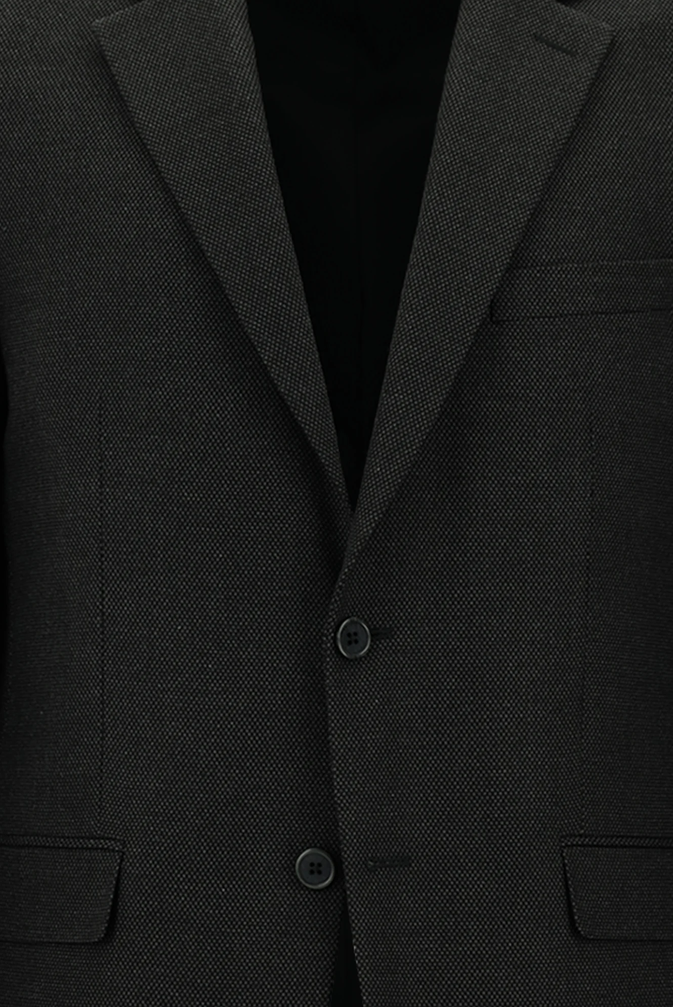 Koyu Antrasit 4 Drop Relaxed Fit Rahat Kesim Desenli Takım Elbise - Image 4