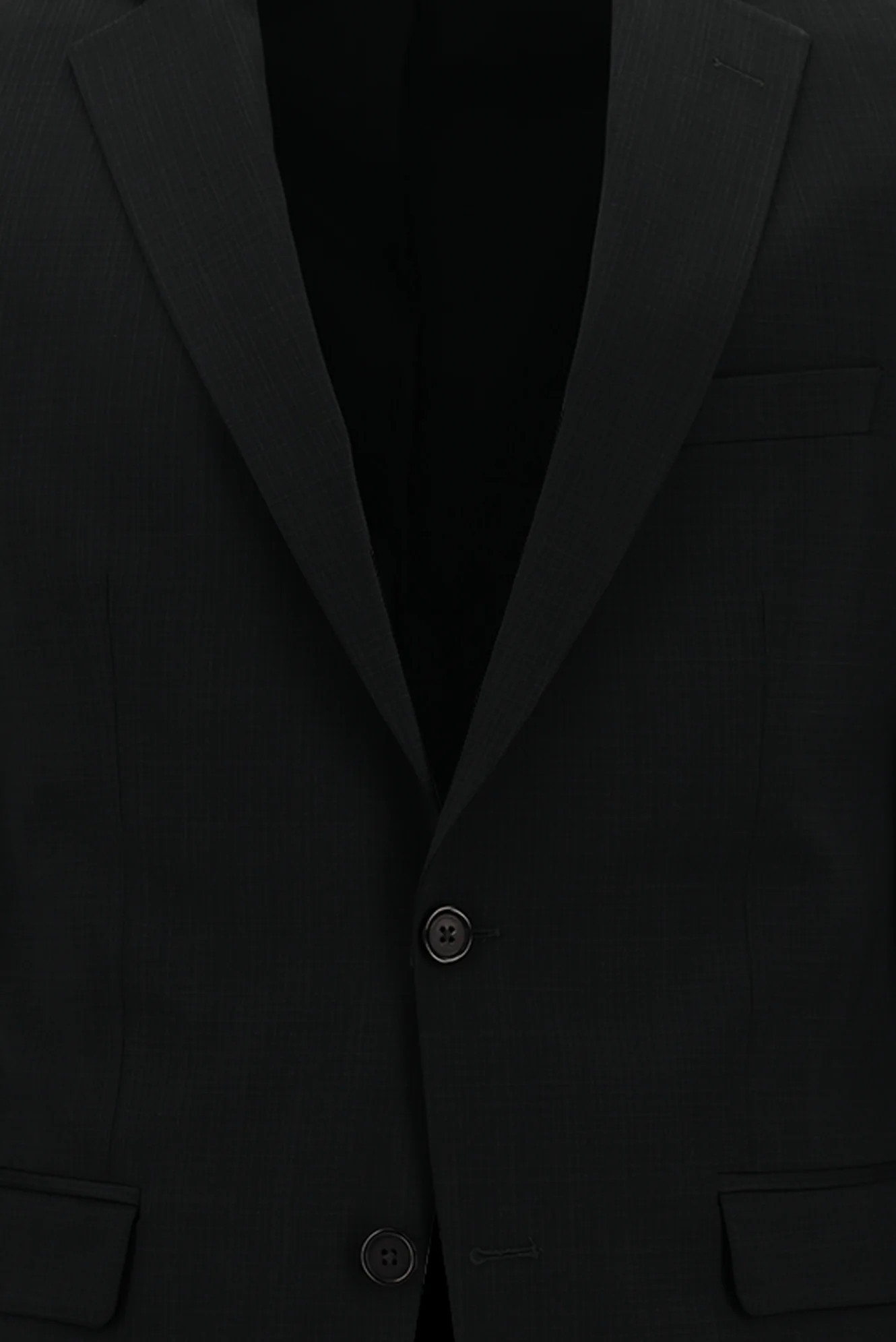 Koyu Antrasit 4 Drop Relaxed Fit Rahat Kesim Yünlü Desenli Takım Elbise - Image 4