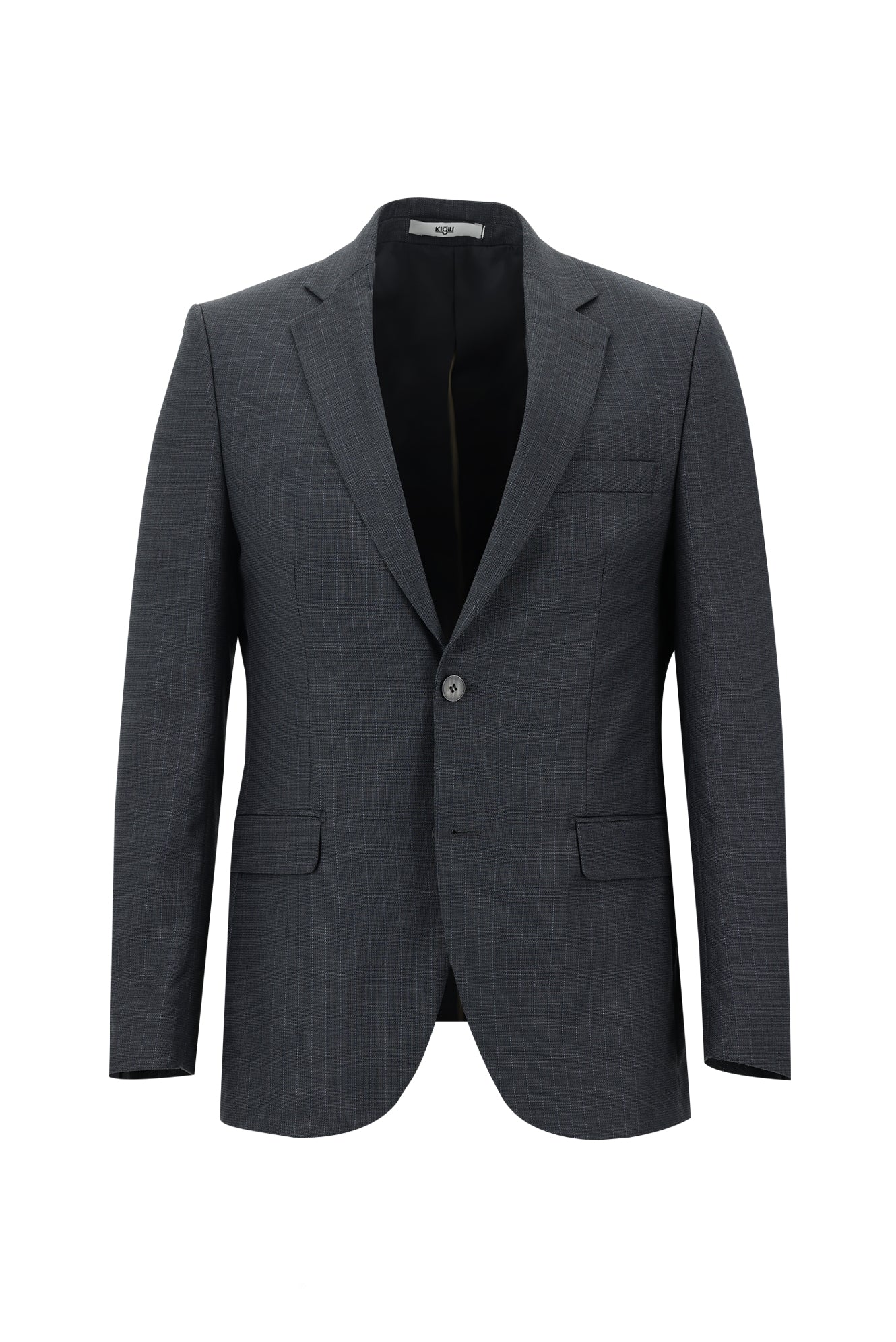 Koyu Antrasit 7 Drop Slim Fit Dar Kesim Çizgili Takım Elbise - Image 2