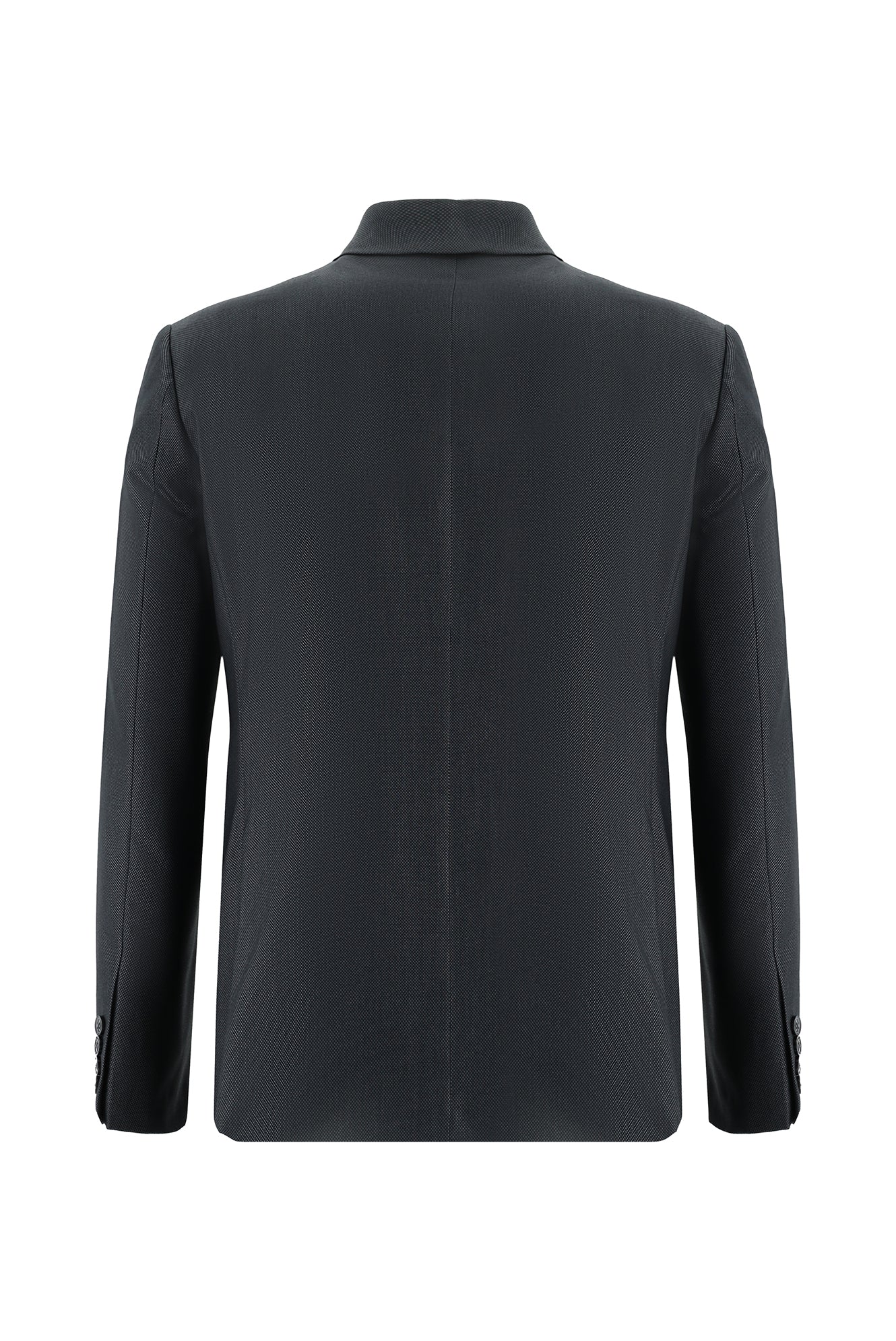 Koyu Antrasit 7 Drop Slim Fit Dar Kesim Desenli Takım Elbise - Image 3