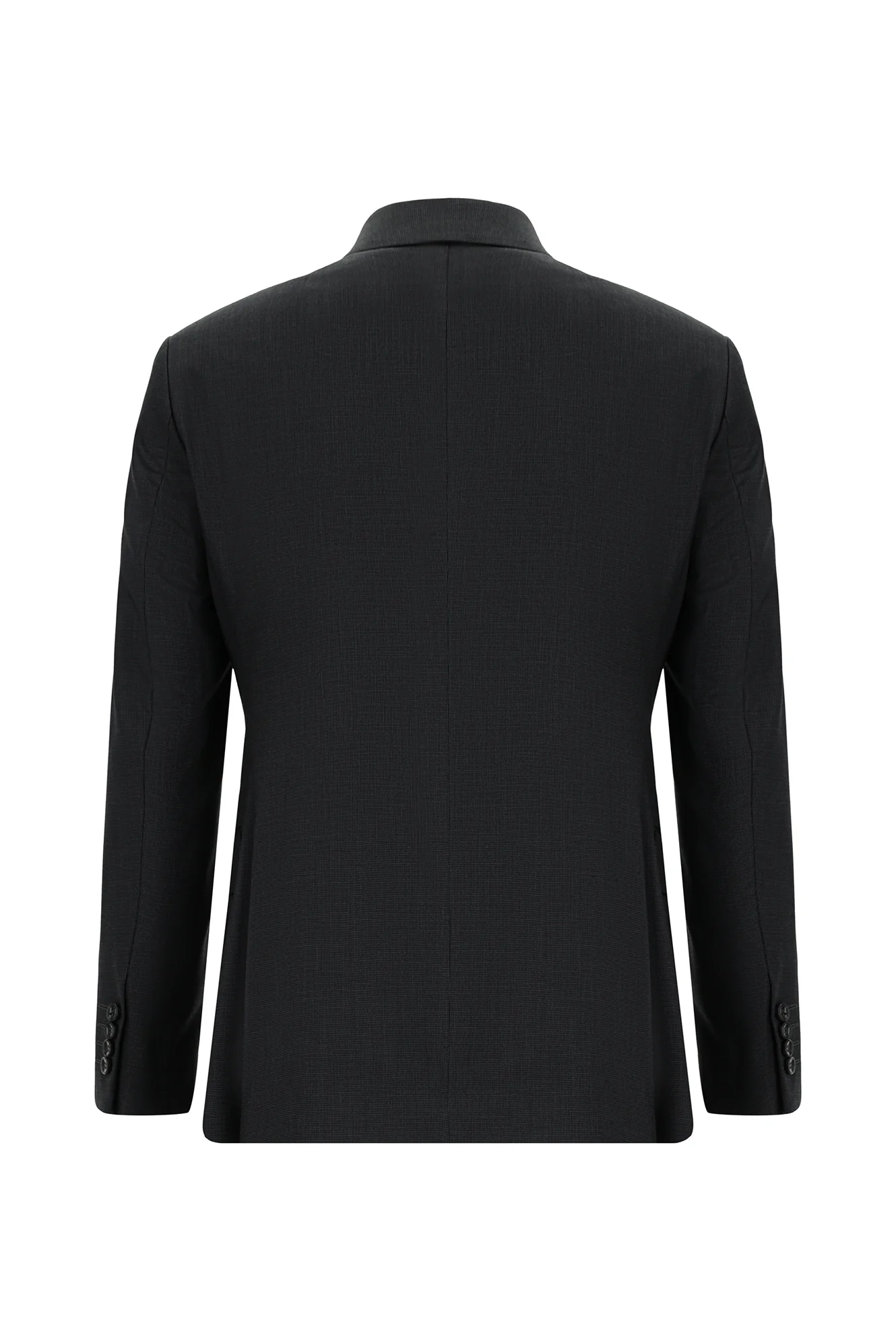 Koyu Antrasit 7 Drop Slim Fit Dar Kesim Desenli Takım Elbise - Image 3