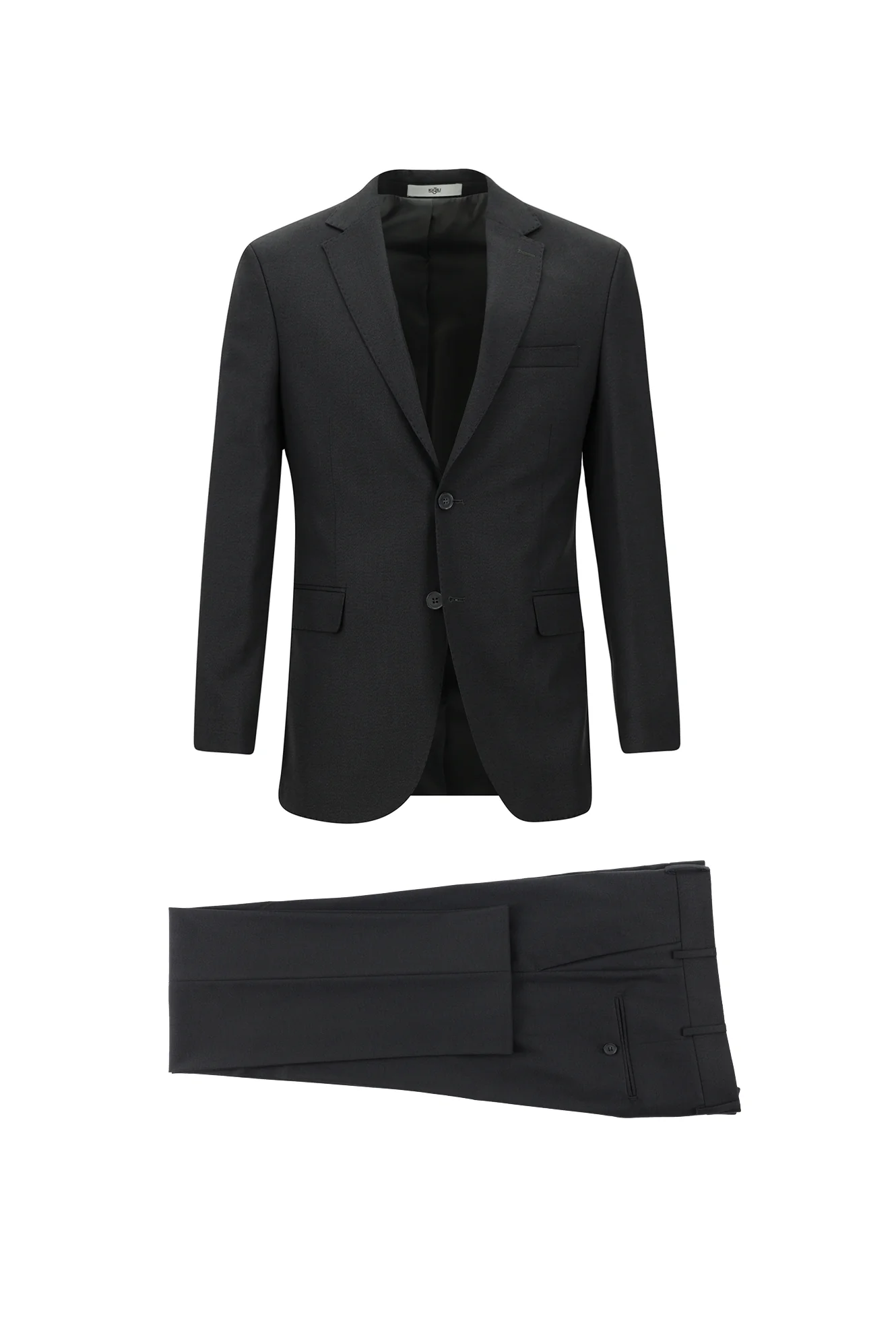 Koyu Antrasit 7 Drop Slim Fit Dar Kesim Kuşgözü Takım Elbise