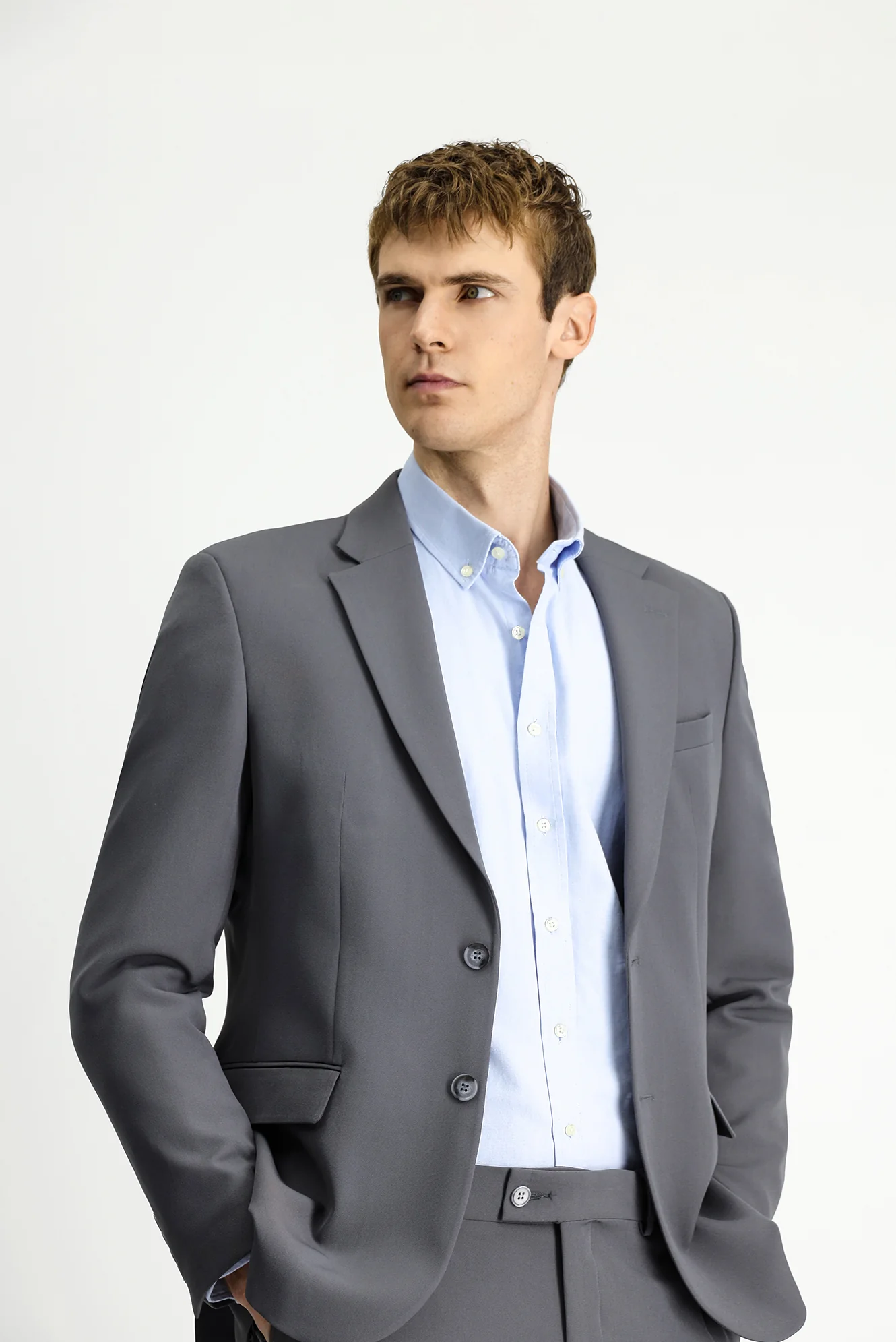 Koyu Antrasit 7 Drop Slim Fit Dar Kesim Mevsimlik Likralı Esnek Takım Elbise - Image 4