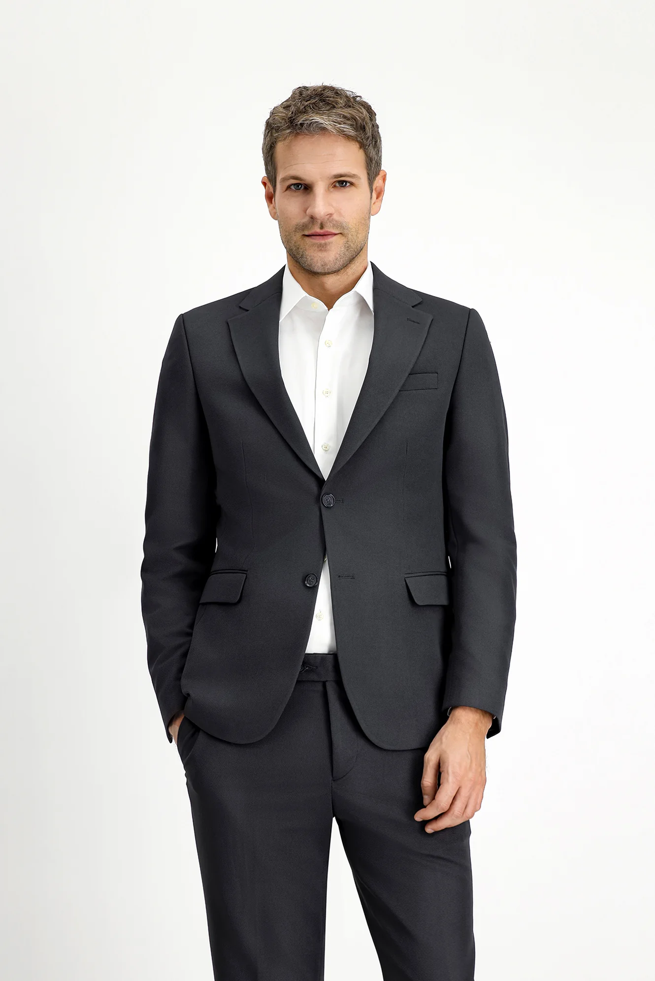 Koyu Antrasit 7 Drop Slim Fit Dar Kesim Mevsimlik Takım Elbise - Image 3
