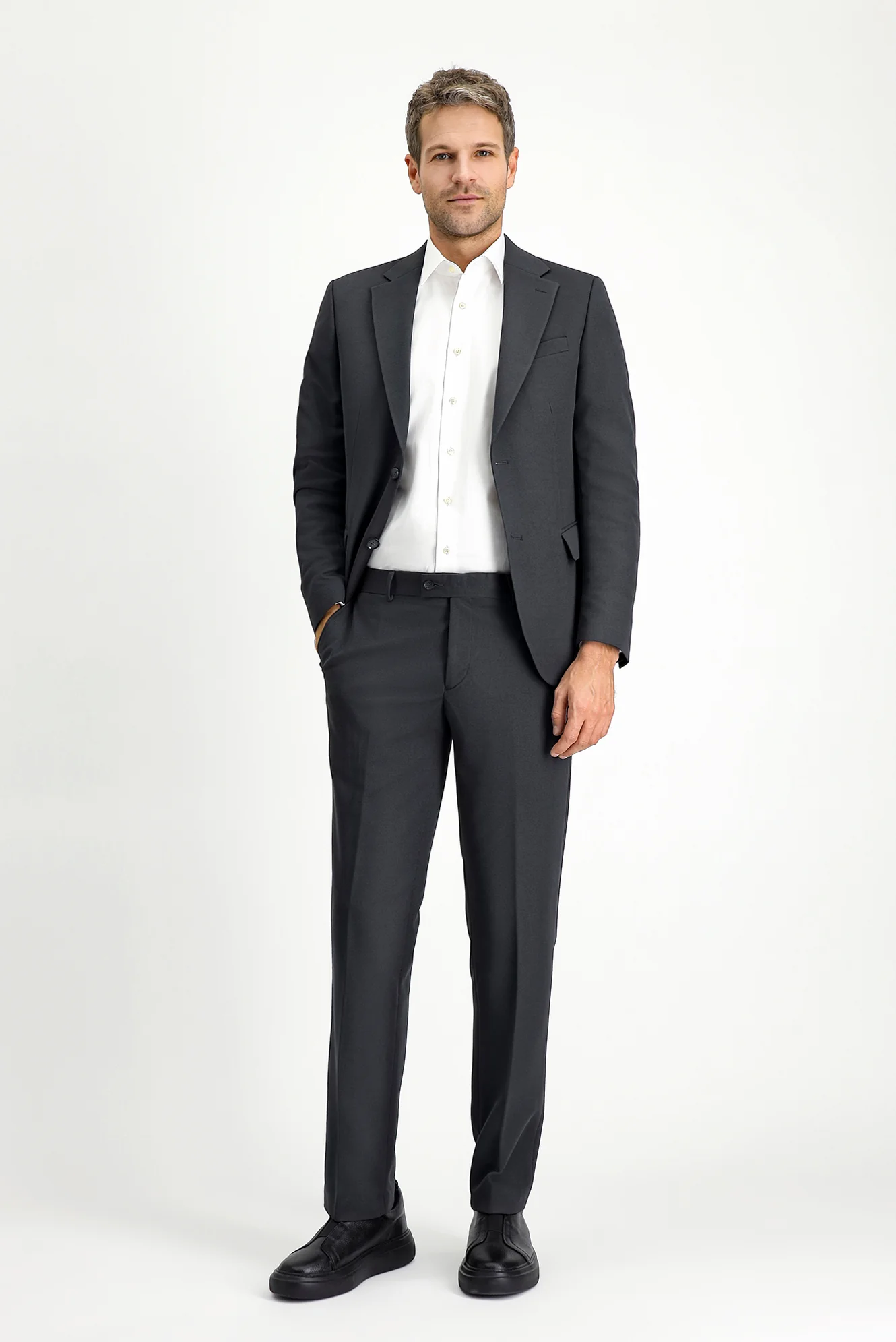 Koyu Antrasit 7 Drop Slim Fit Dar Kesim Mevsimlik Takım Elbise - Image 5