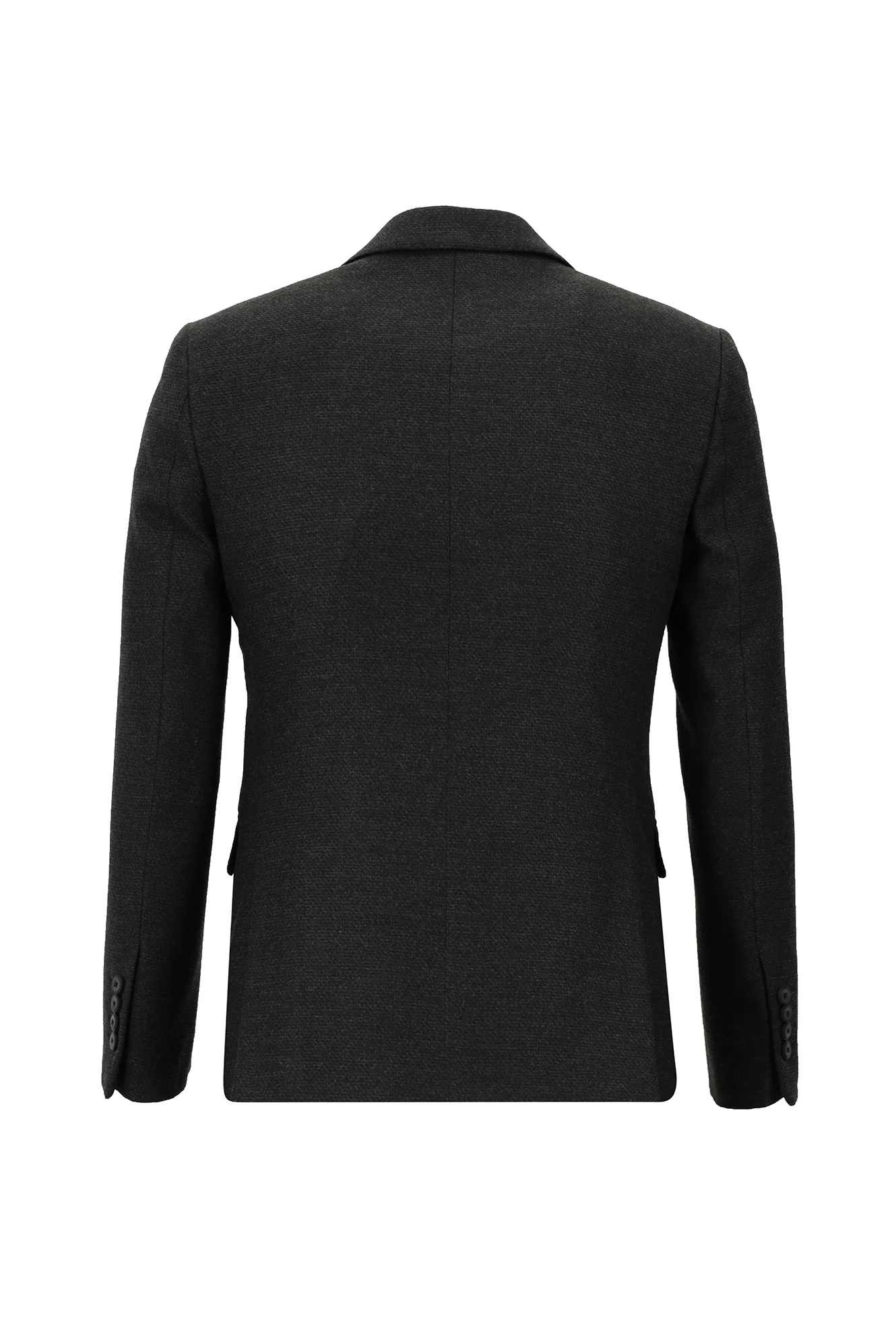 Koyu Antrasit 7 Drop Slim Fit Dar Kesim Kombinli Yelekli Takım Elbise - Image 3