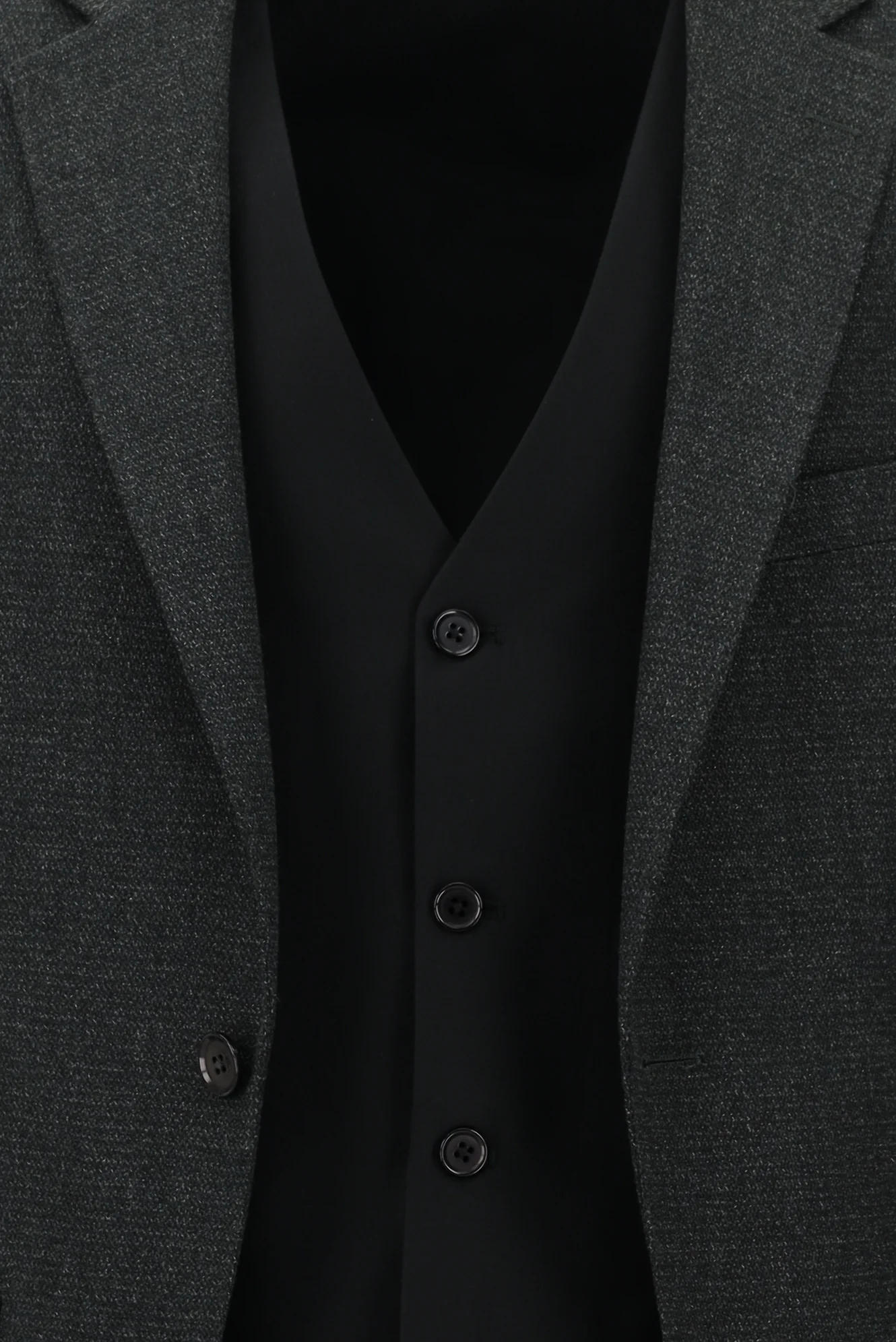 Koyu Antrasit 7 Drop Slim Fit Dar Kesim Kombinli Yelekli Takım Elbise - Image 6