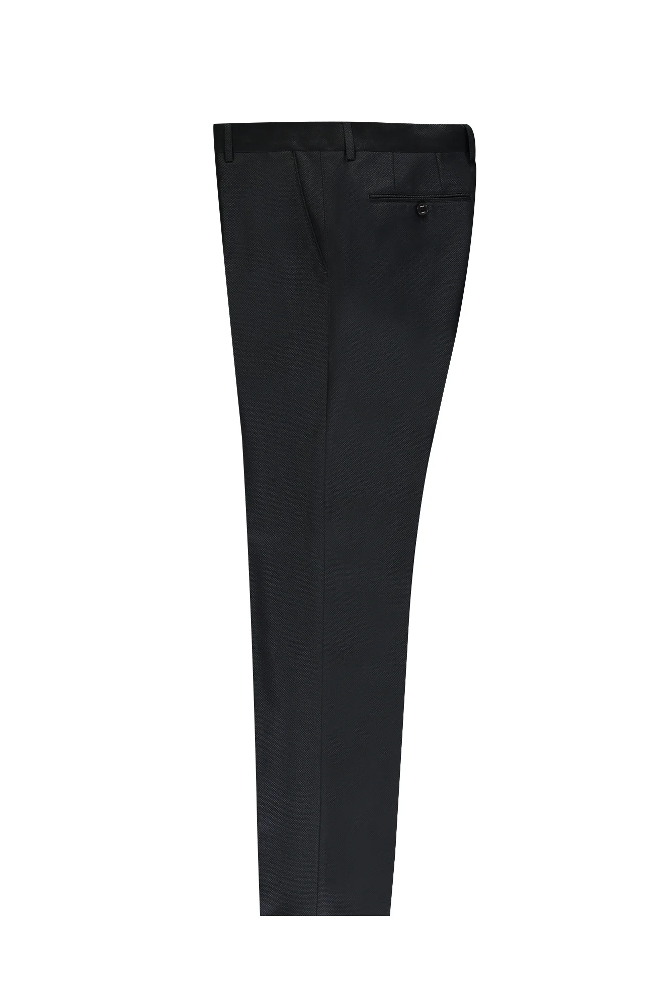 Koyu Antrasit 7 Drop Slim Fit Dar Kesim Kuşgözü Klasik Kumaş Pantolon