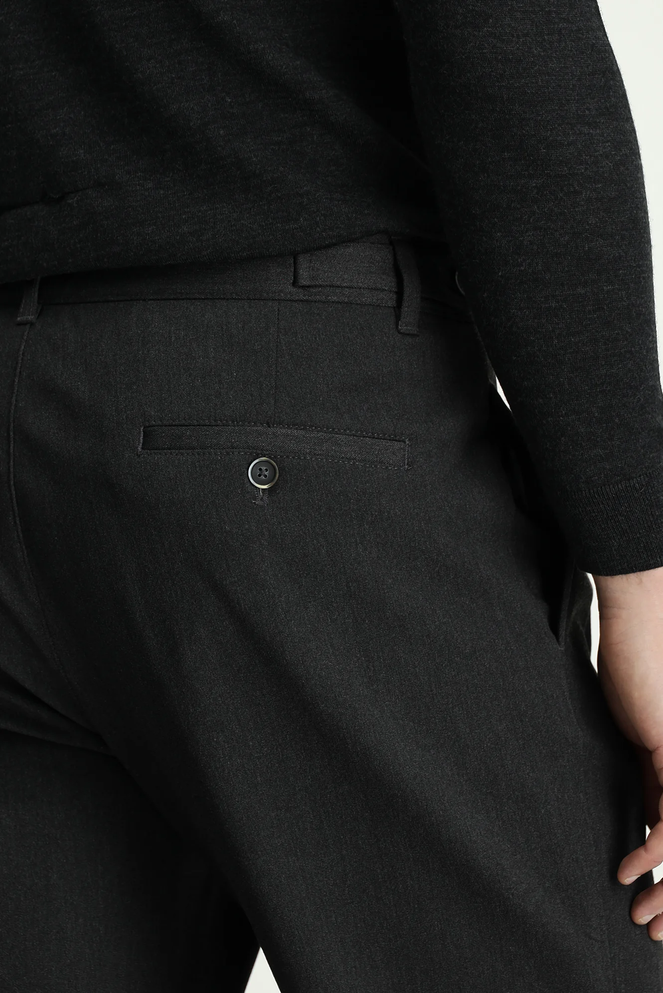 Koyu Antrasit Straight Wide Relaxed Fit Pileli Pantolon - Image 6