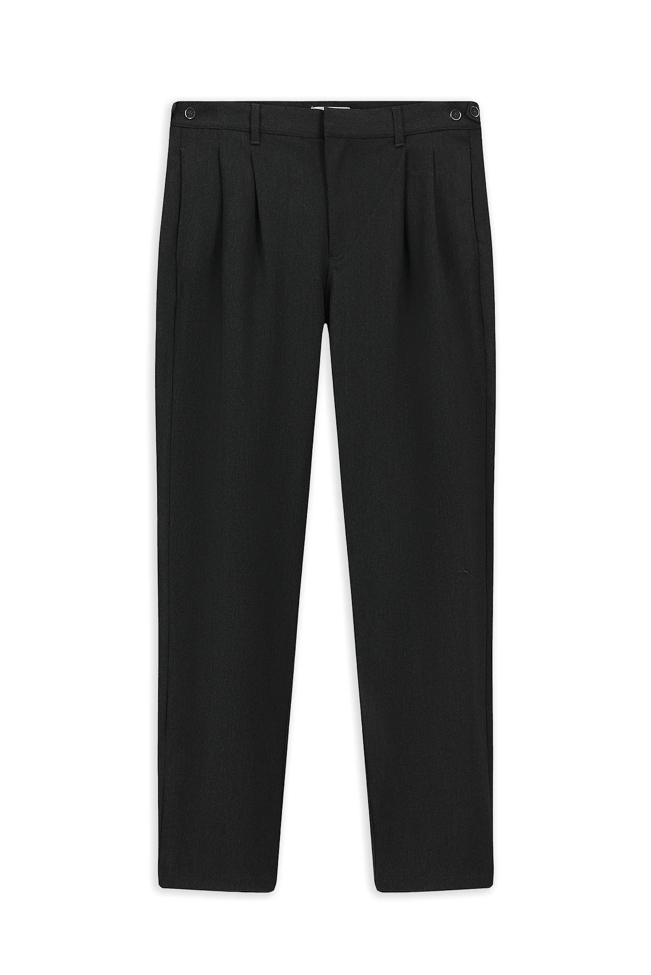 Koyu Antrasit Straight Wide Relaxed Fit Pileli Pantolon - Image 7