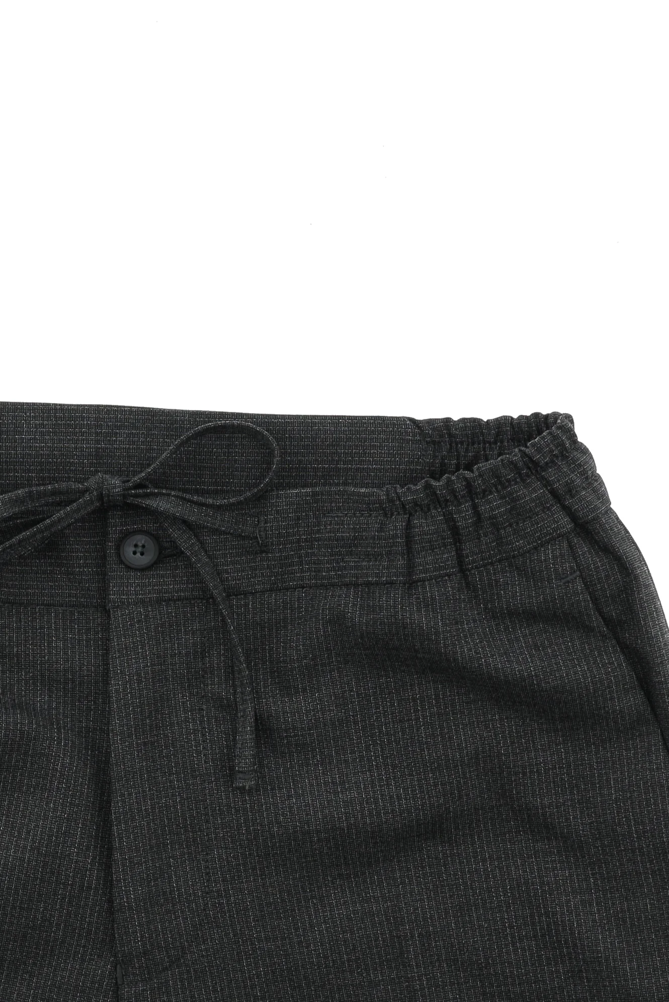Koyu Antrasit 7 Drop Super Slim Fit Eksra Dar Kesim Beli Lastikli İpli Çizgili Takım Elbise - Image 5