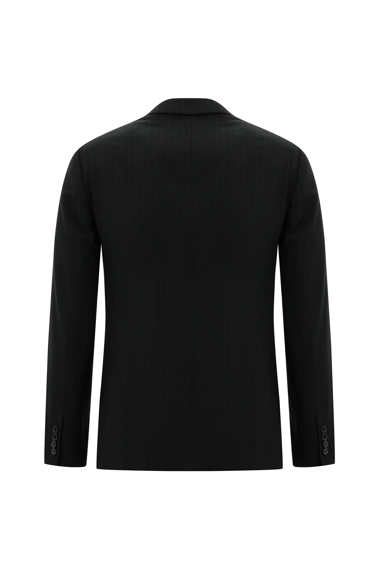 Koyu Antrasit 7 Drop Super Slim Fit Eksra Dar Kesim Kruvaze Çizgili Takım Elbise - Image 3