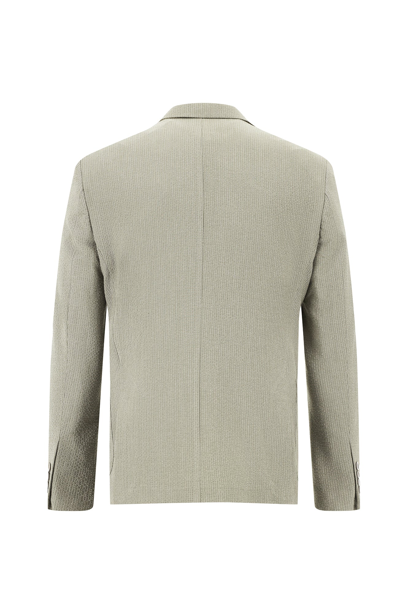 Koyu Bej 6 Drop Regular Fit Standart Kesim Çizgili Beli Lastikli İpli Takım Elbise - Image 3