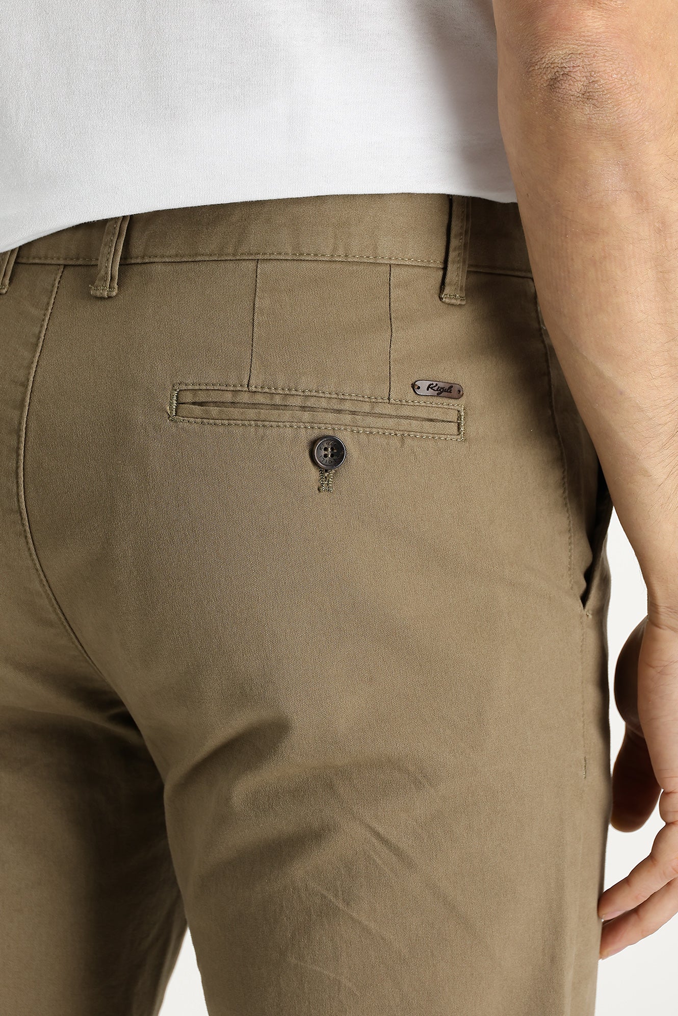 Koyu Bej Regular Fit Standart Kesim Likralı Kanvas / Chino Pantolon - Image 4