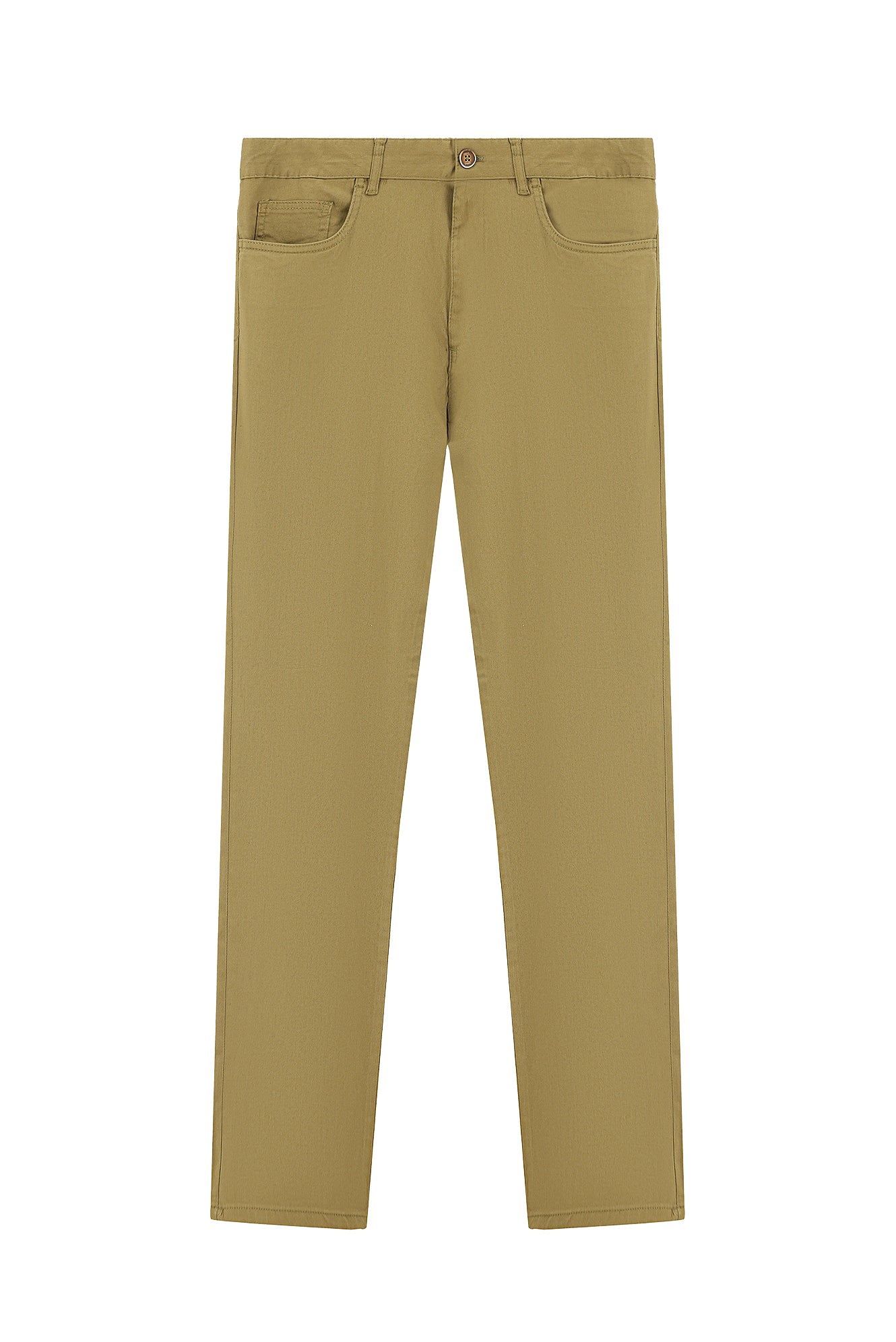 Koyu Bej Regular Fit Standart Kesim Likralı Kanvas / Chino Pantolon - Image 7