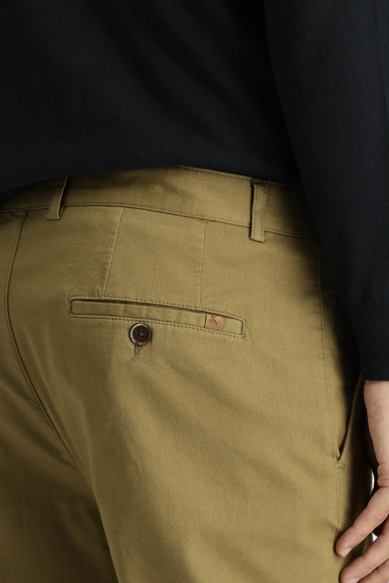 Koyu Bej Regular Fit Standart Kesim Likralı Kanvas / Chino Pantolon - Image 6