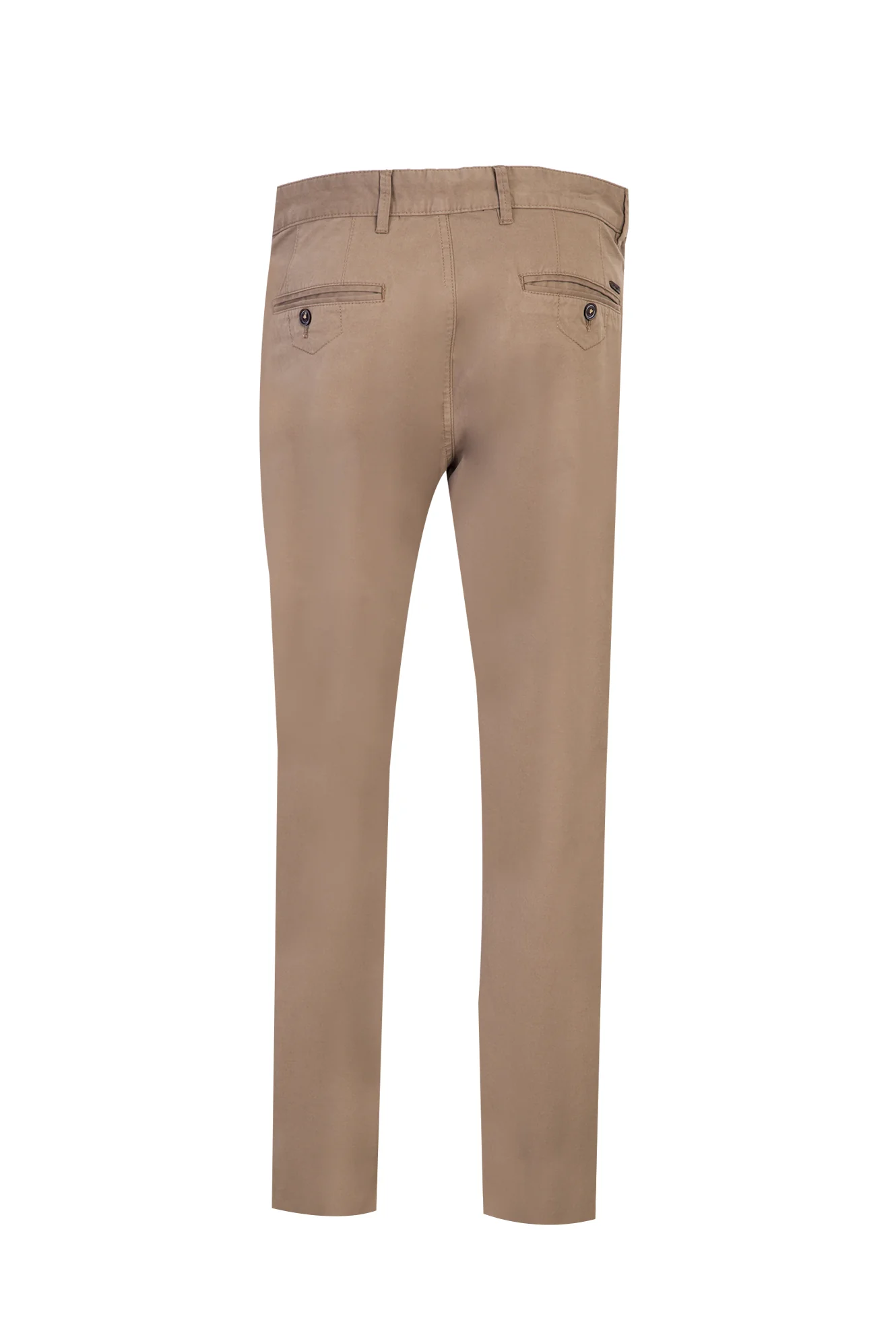 Koyu Bej Regular Fit Standart Kesim Likralı Kanvas / Chino Pantolon - Image 2