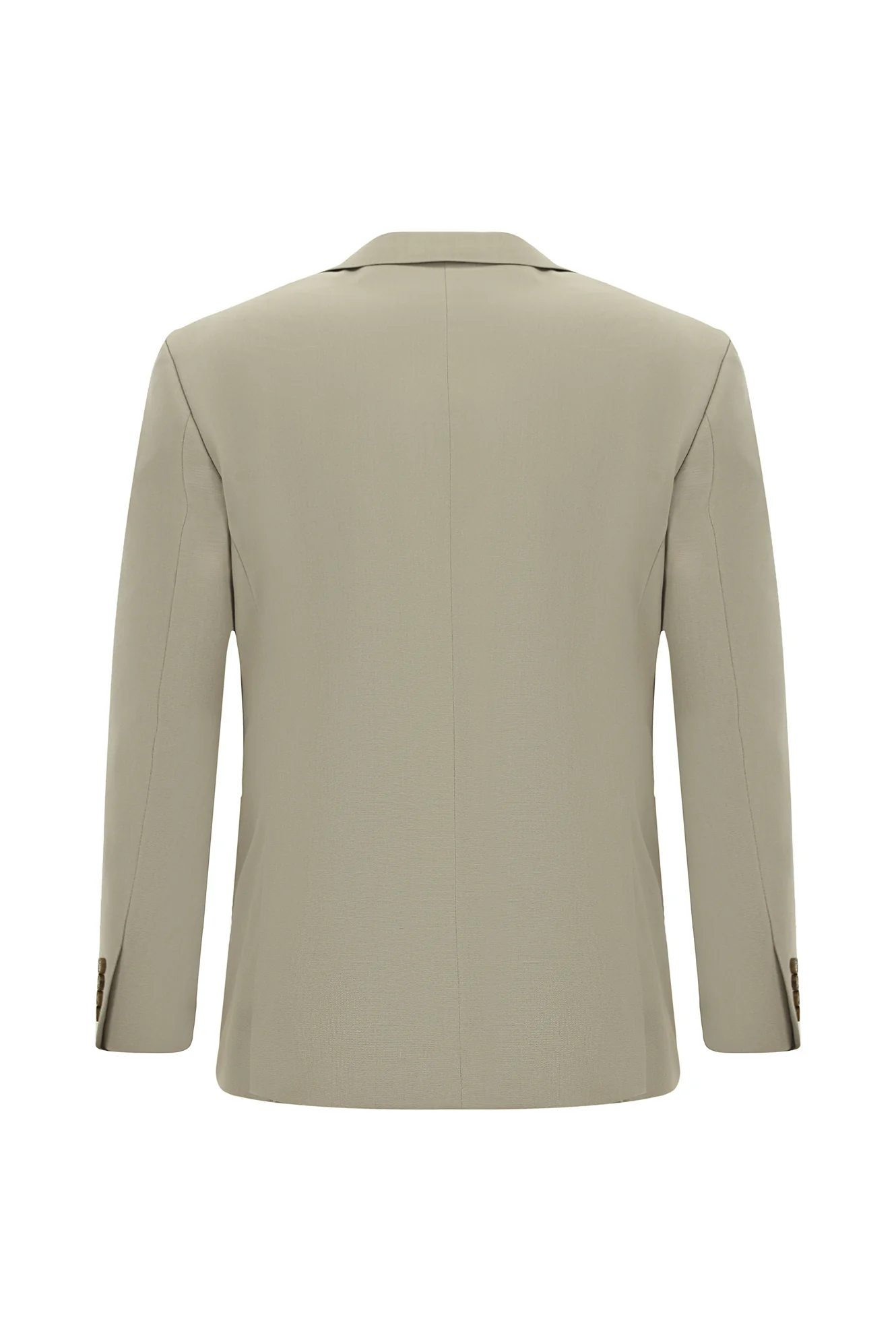 Koyu Bej 6 Drop Regular Fit Standart Kesim Pamuklu Lyocell Kruvaze Takım Elbise - Image 3