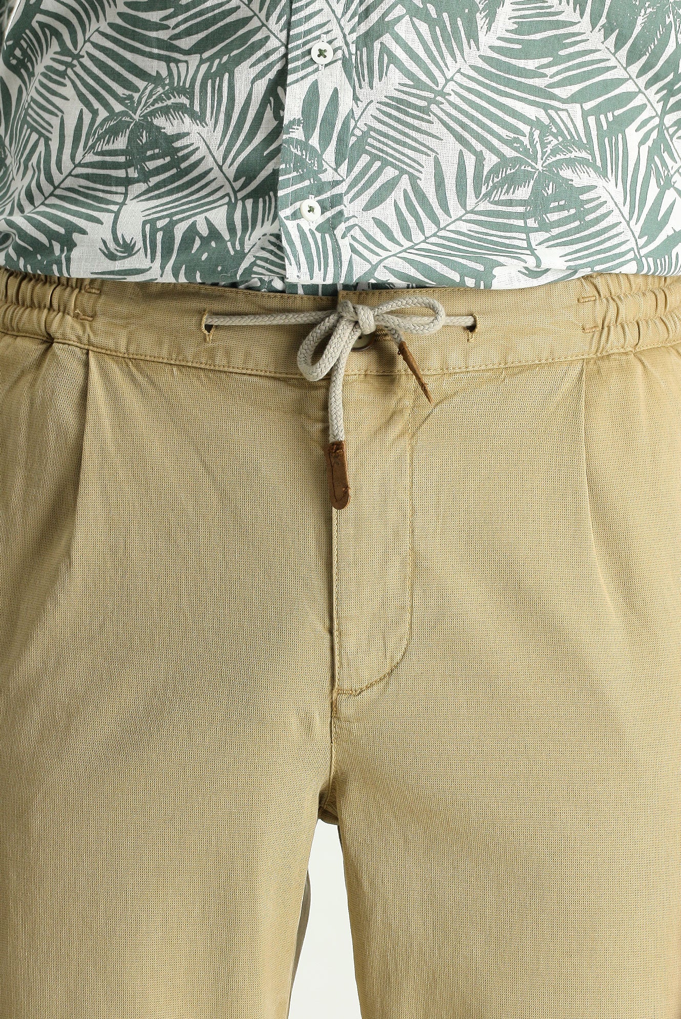 Koyu Bej Slim Fit Dar Kesim Beli Lastikli İpli Likralı Jogger Pantolon - Image 3