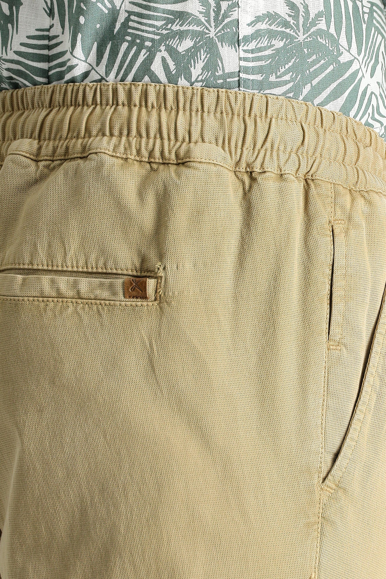 Koyu Bej Slim Fit Dar Kesim Beli Lastikli İpli Likralı Jogger Pantolon - Image 7