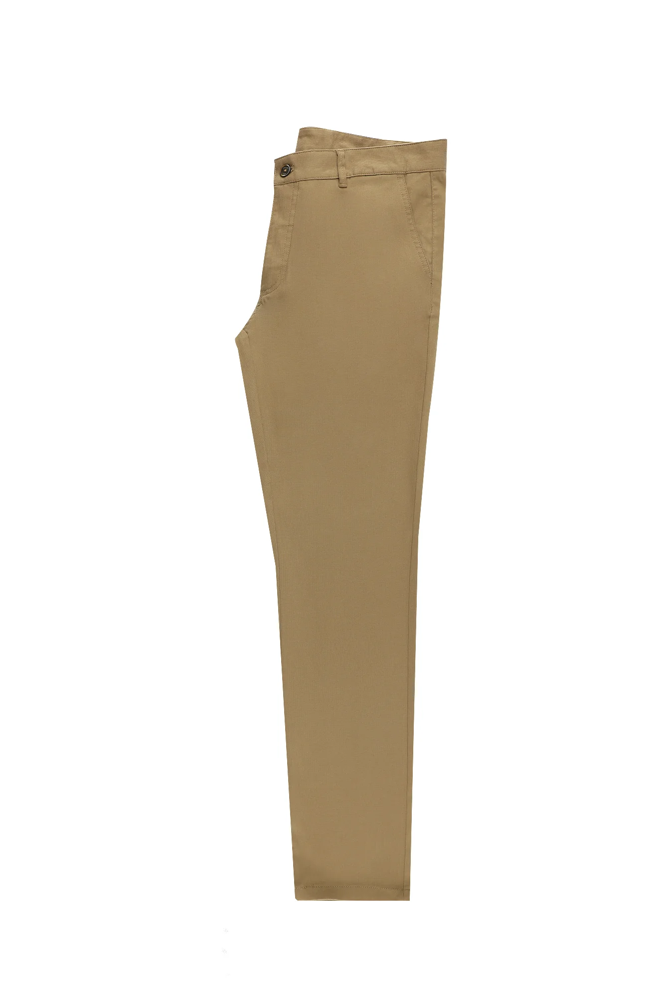 Koyu Bej Slim Fit Dar Kesim Likralı Kanvas / Chino Pantolon - Image 2