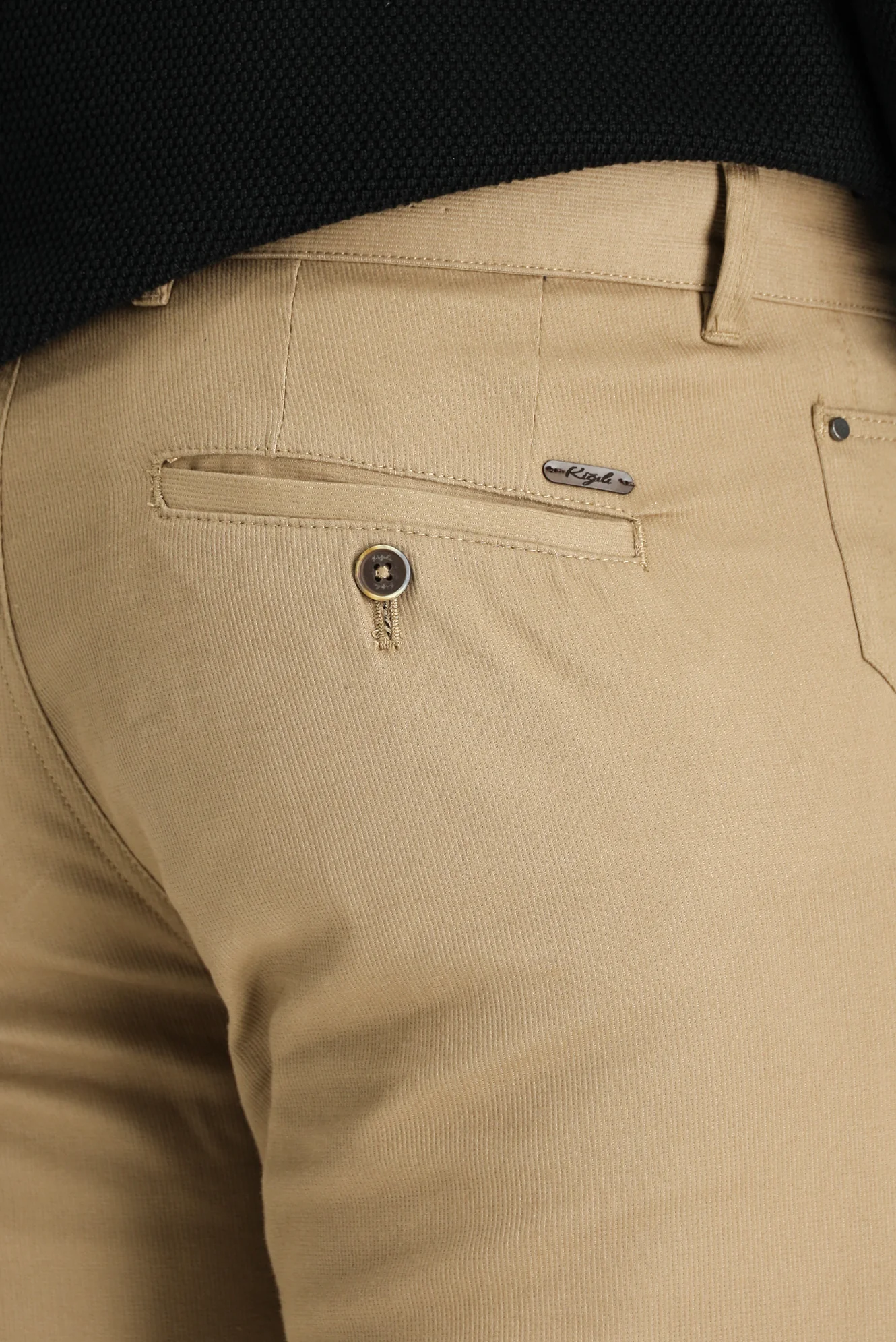 Koyu Bej Slim Fit Dar Kesim Likralı Kanvas / Chino Pantolon - Image 8