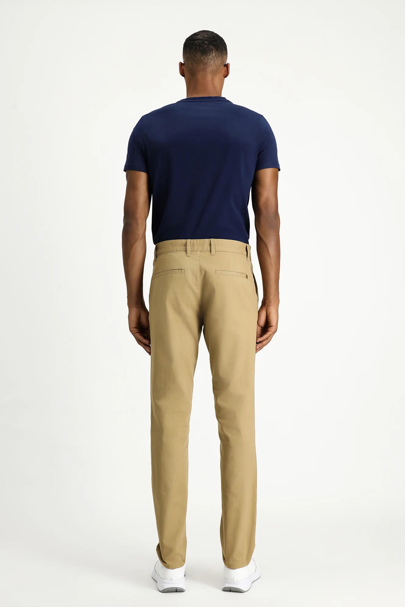 Koyu Bej Super Slim Fit Eksra Dar Kesim Likralı Kanvas / Chino Pantolon - Image 4