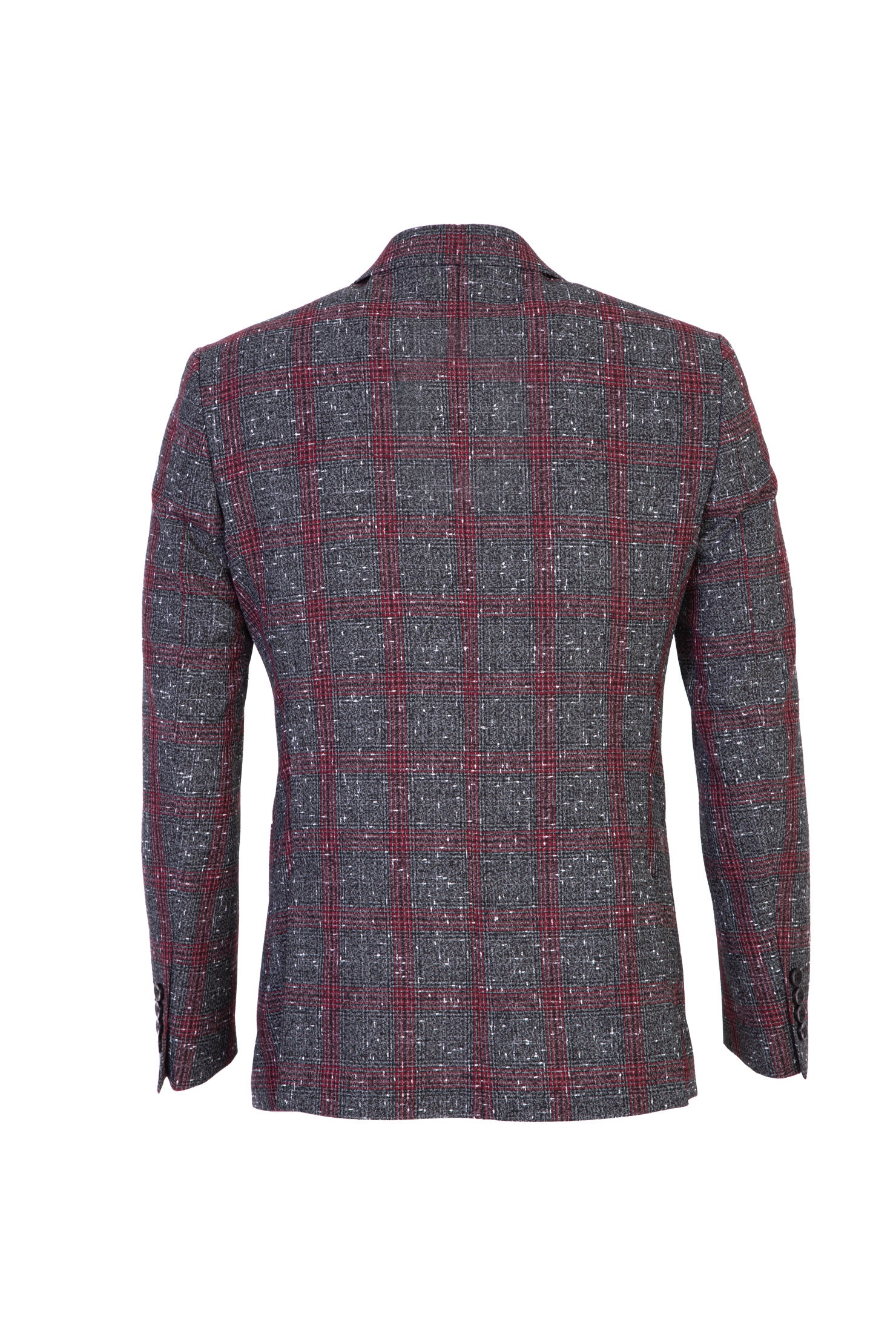 Koyu Bordo 6 Drop Regular Fit Standart Kesim A.K. EKOSE CEKET - Image 2
