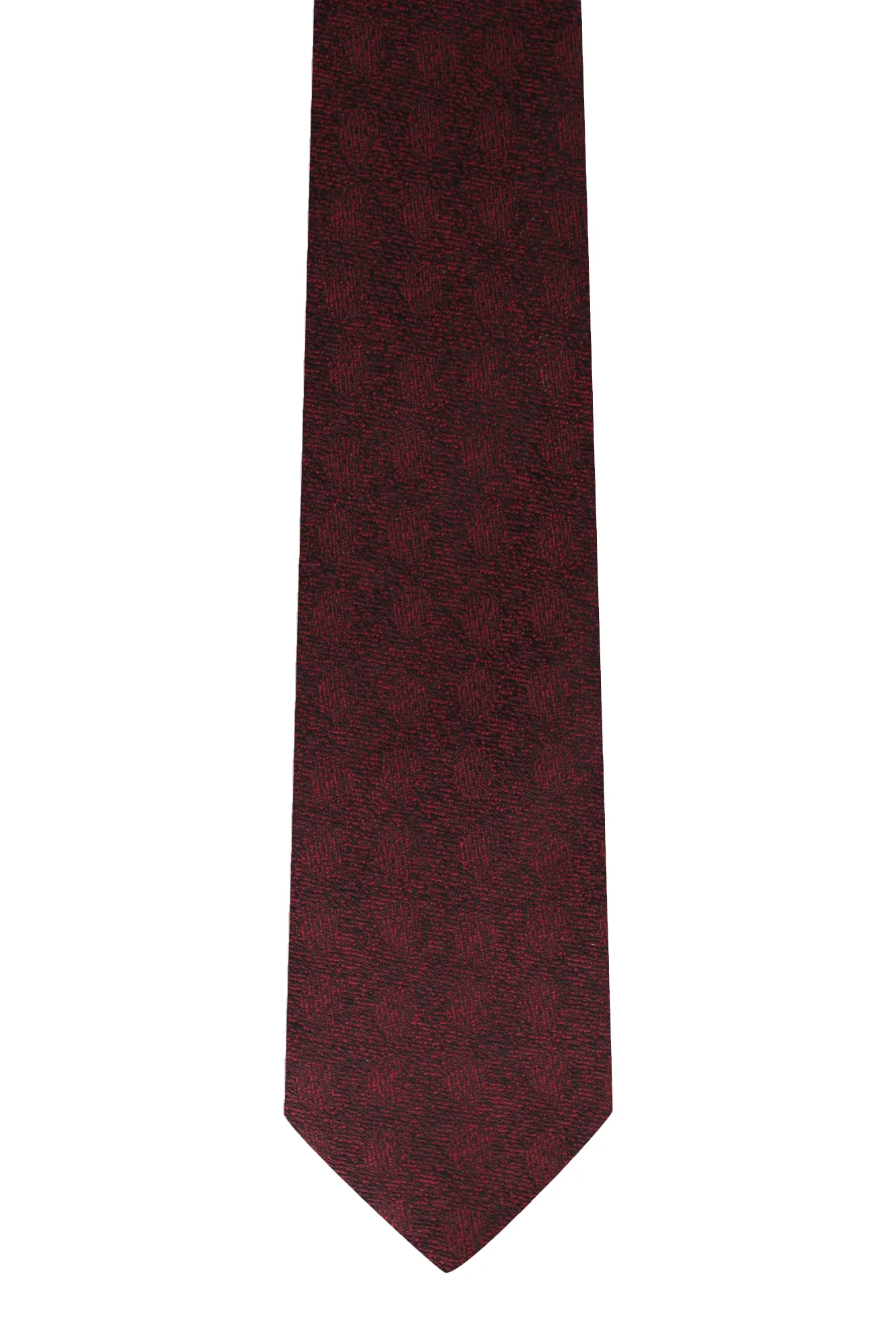 Koyu Bordo Desenli Kravat - Image 2