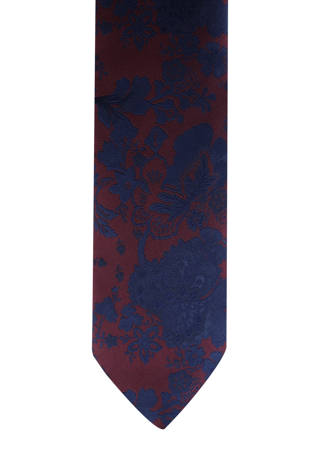 Koyu Bordo Desenli Kravat - Image 2