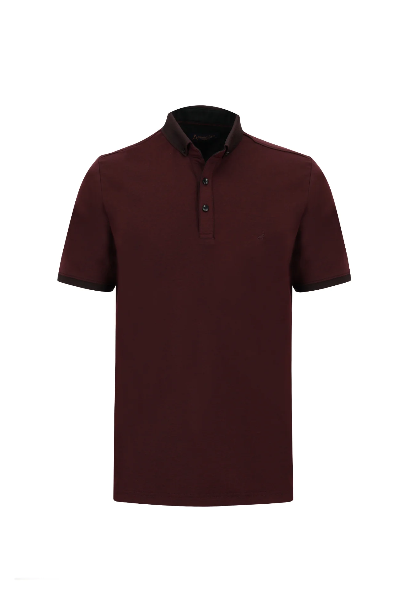 Koyu Bordo Polo Yaka Regular Fit Tişört