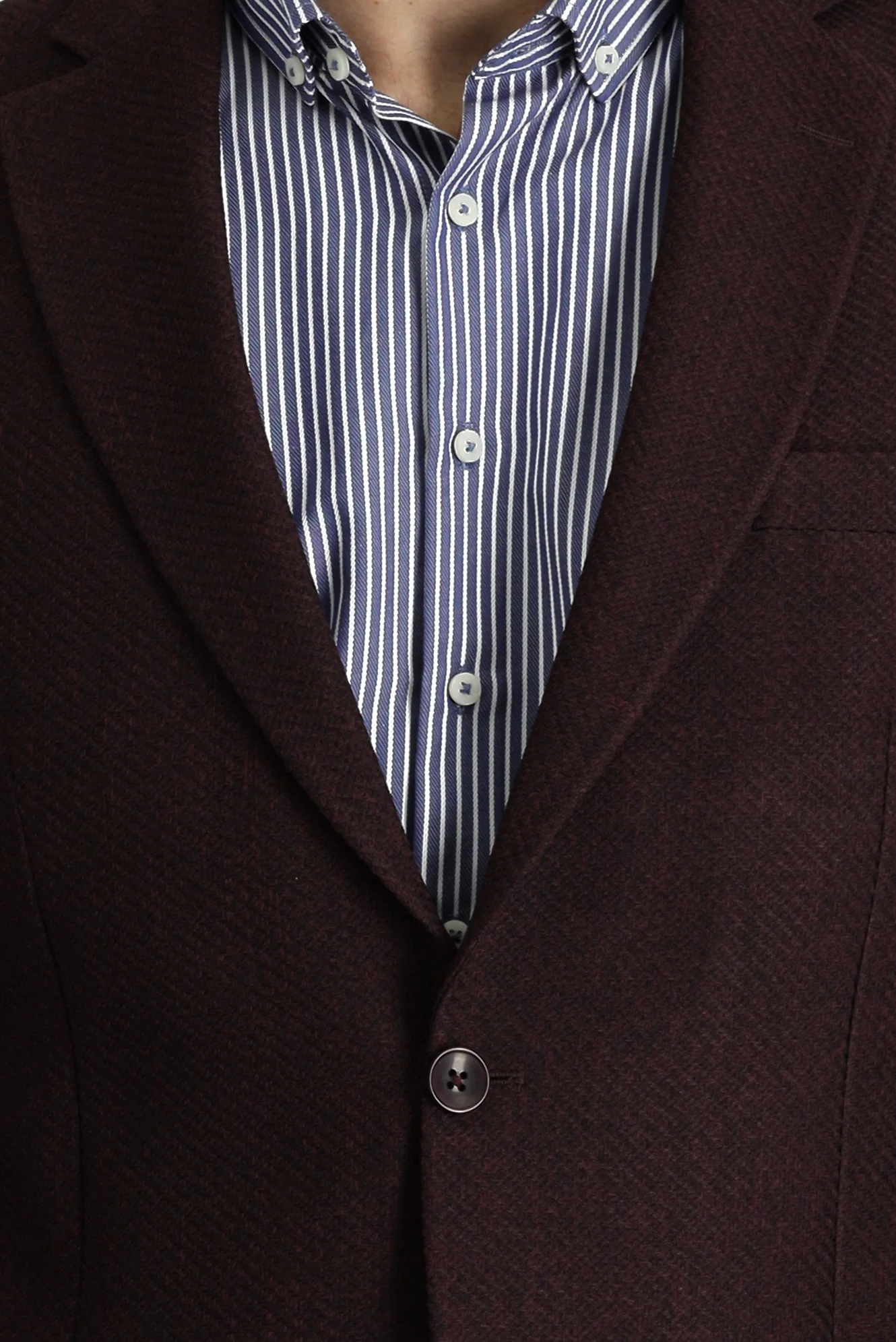 Koyu Bordo 7 Drop Slim Fit Dar Kesim Desenli Spor Ceket - Image 4