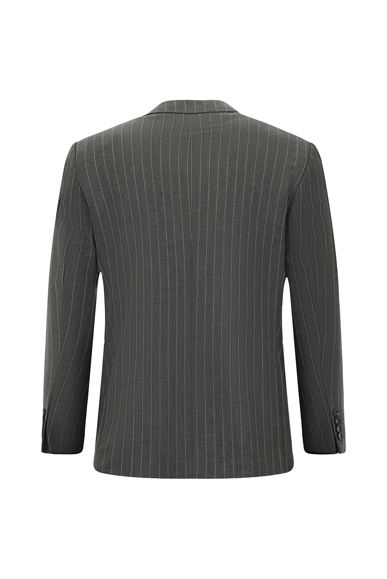 Koyu Füme 4 Drop Relaxed Fit Rahat Kesim Çizgili Takım Elbise - Image 3