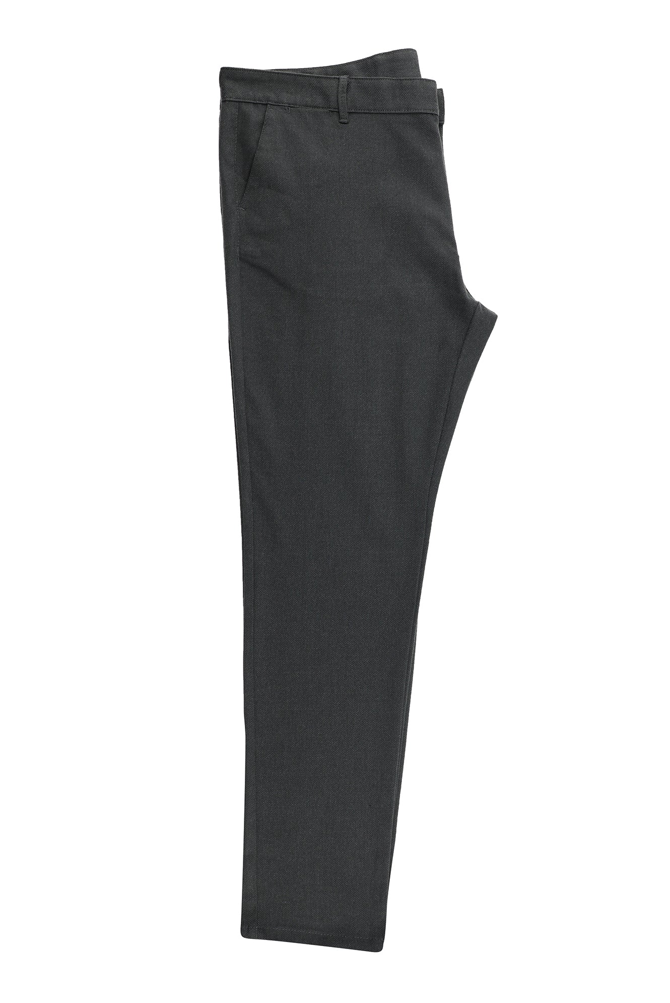 Koyu Füme Regular Fit Standart Kesim Desenli Likralı Kanvas / Chino Pantolon - Image 2