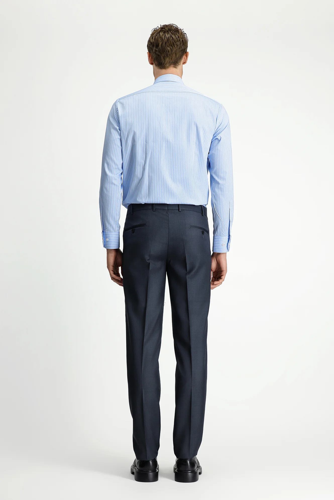 Koyu Füme 4 Drop Relaxed Fit Rahat Kesim Klasik Kumaş Pantolon - Image 3