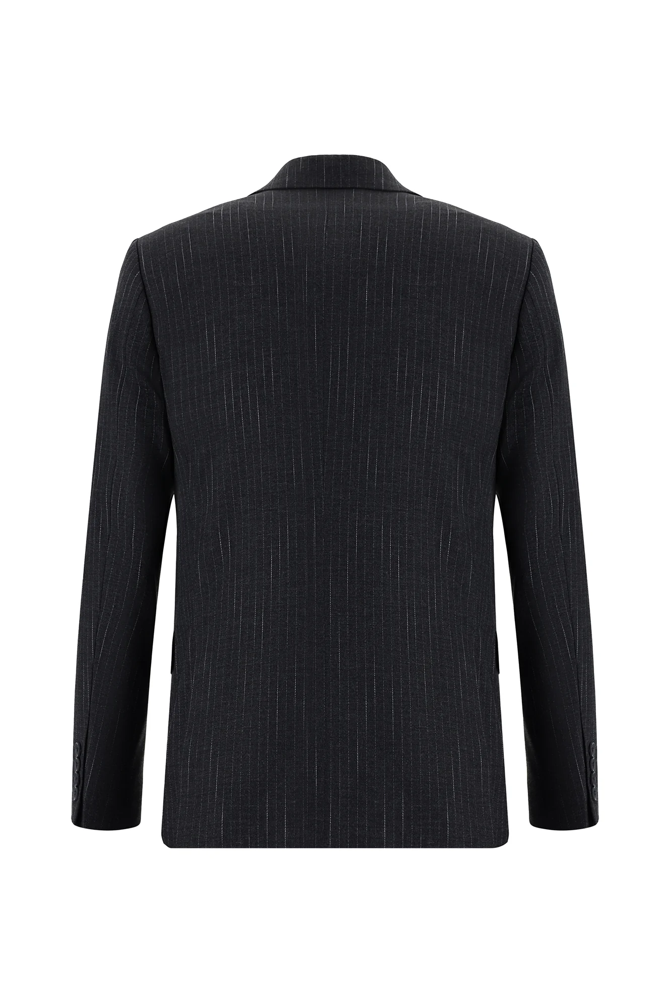 Koyu Füme 6 Drop Regular Fit Standart Kesim Çizgili Takım Elbise - Image 3