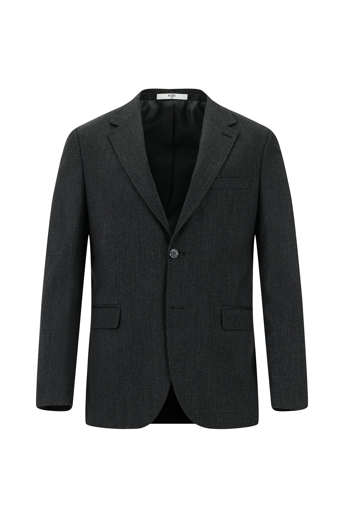 Koyu Füme 6 Drop Regular Fit Standart Kesim Desenli Takım Elbise - Image 2