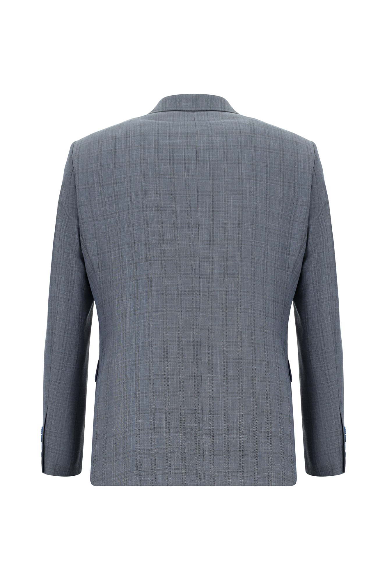 Koyu Füme 6 Drop Regular Fit Standart Kesim Ekose Takım Elbise - Image 3