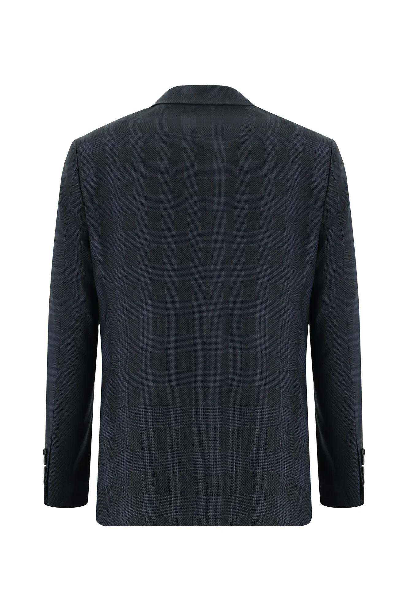 Koyu Füme 6 Drop Regular Fit Standart Kesim Kombinli Ekose Takım Elbise - Image 3